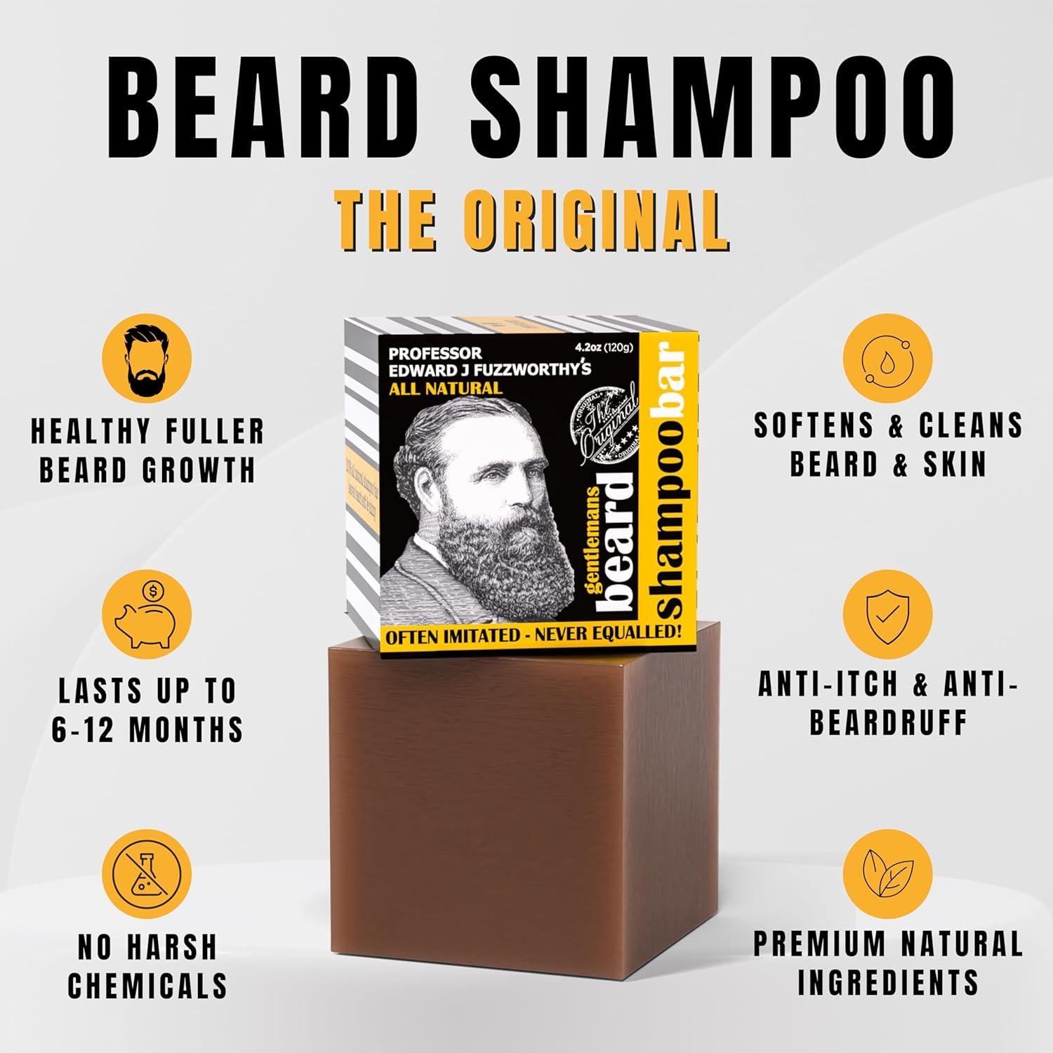 Champú para Barba Professor Fuzzworthy 120 g Natural