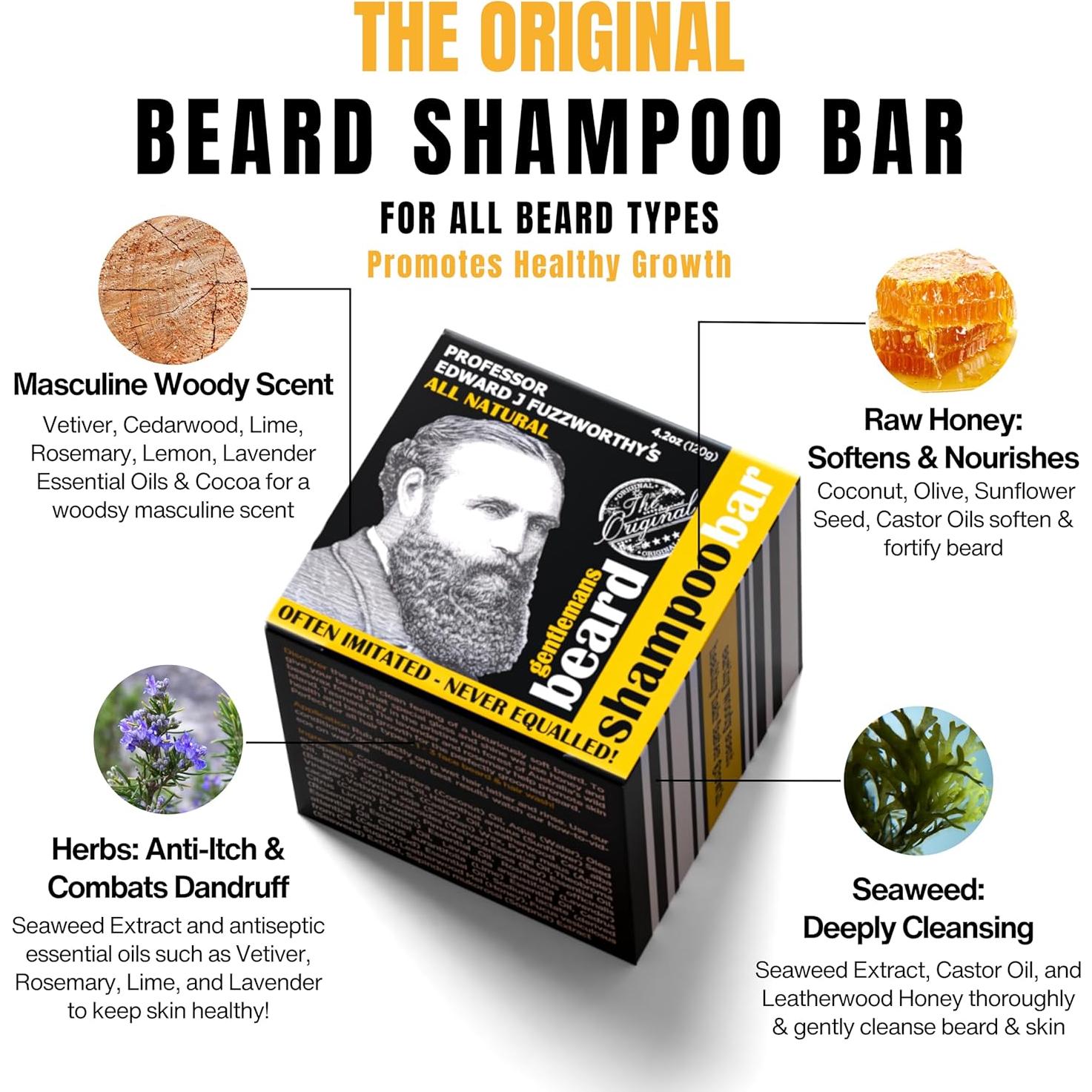 Champú para Barba Professor Fuzzworthy 120 g Natural