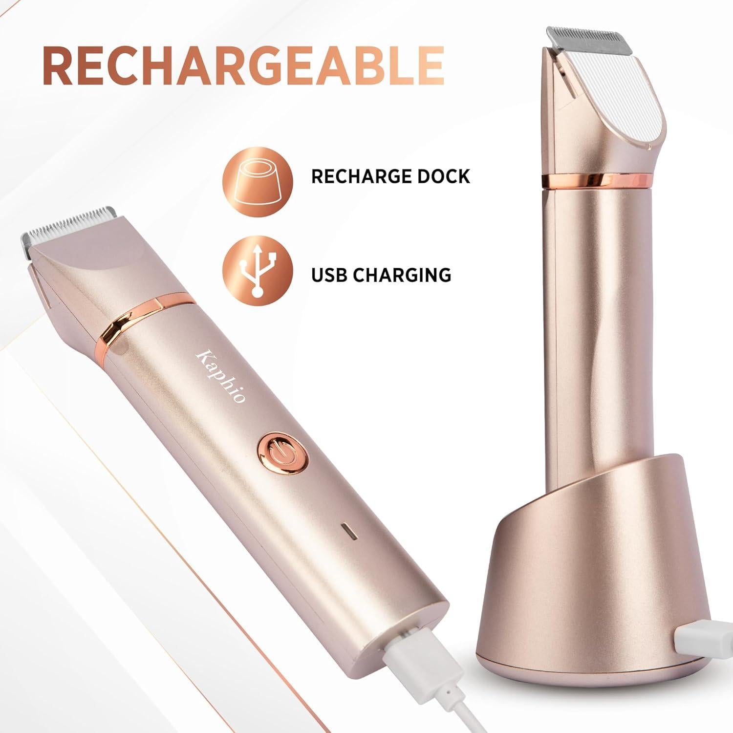 Recortadora Eléctrica Kaphio 2 en 1 IPX7 para Mujeres