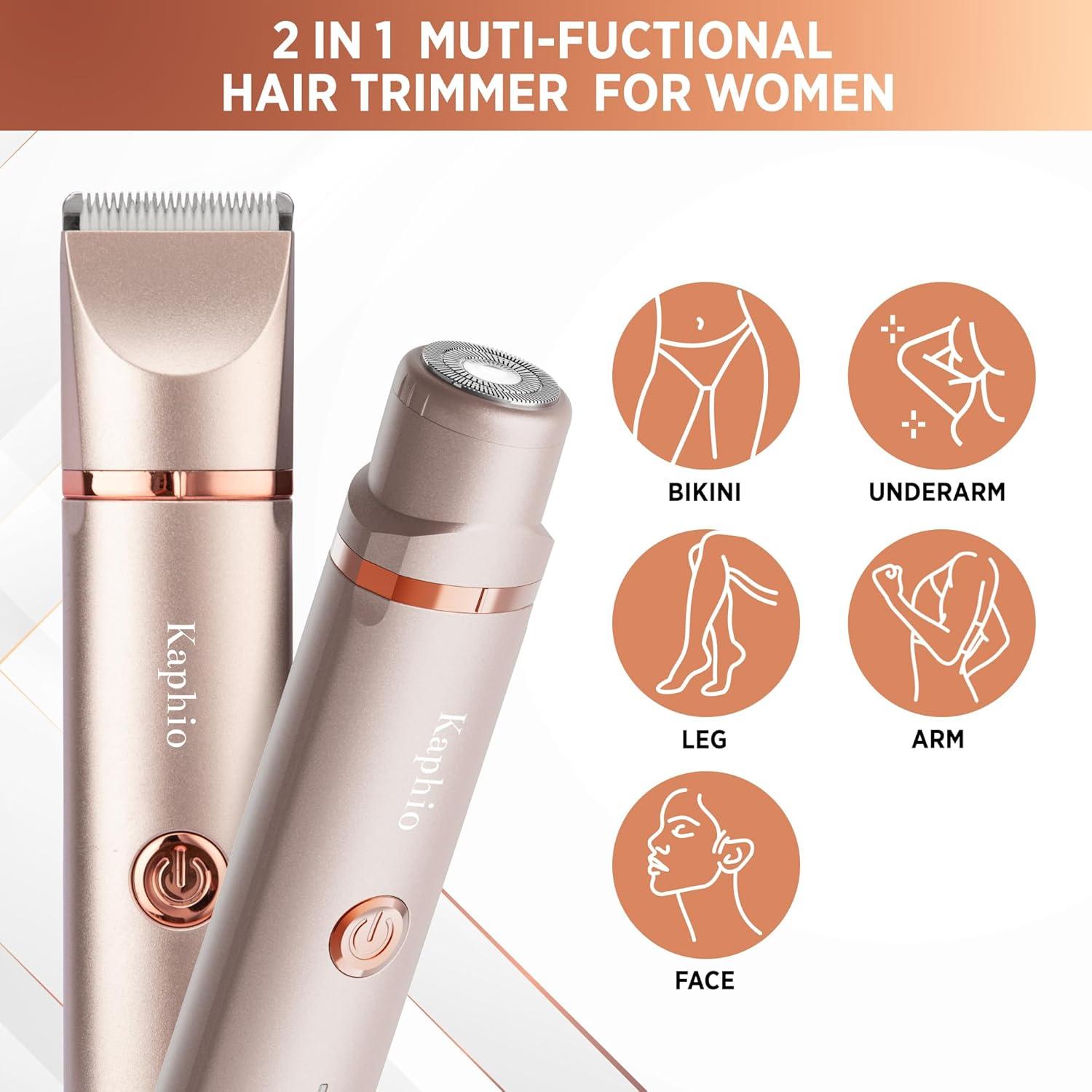 Recortadora Eléctrica Kaphio 2 en 1 IPX7 para Mujeres