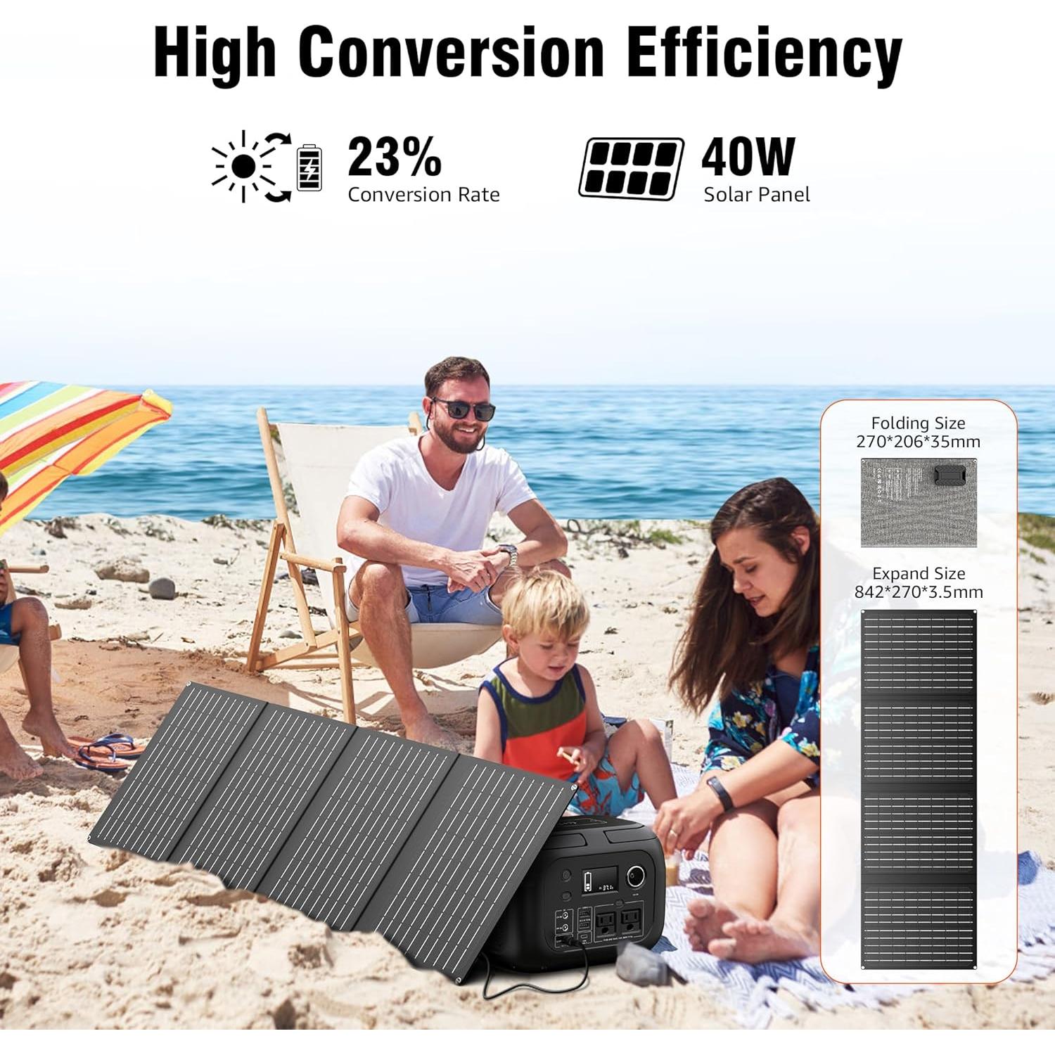 Generador Solar SinKeu G300 300W con Panel 40W Portátil
