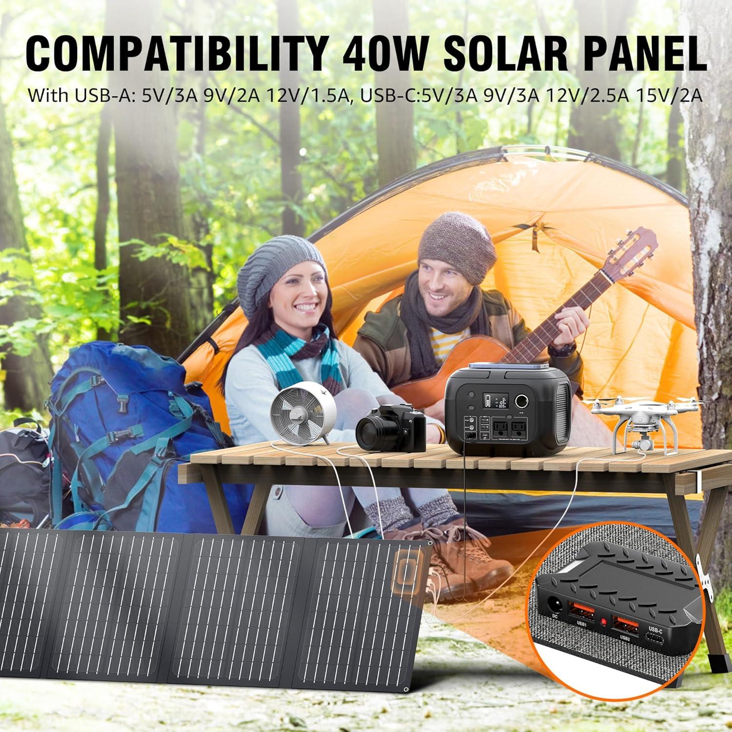 Generador Solar SinKeu G300 300W con Panel 40W Portátil