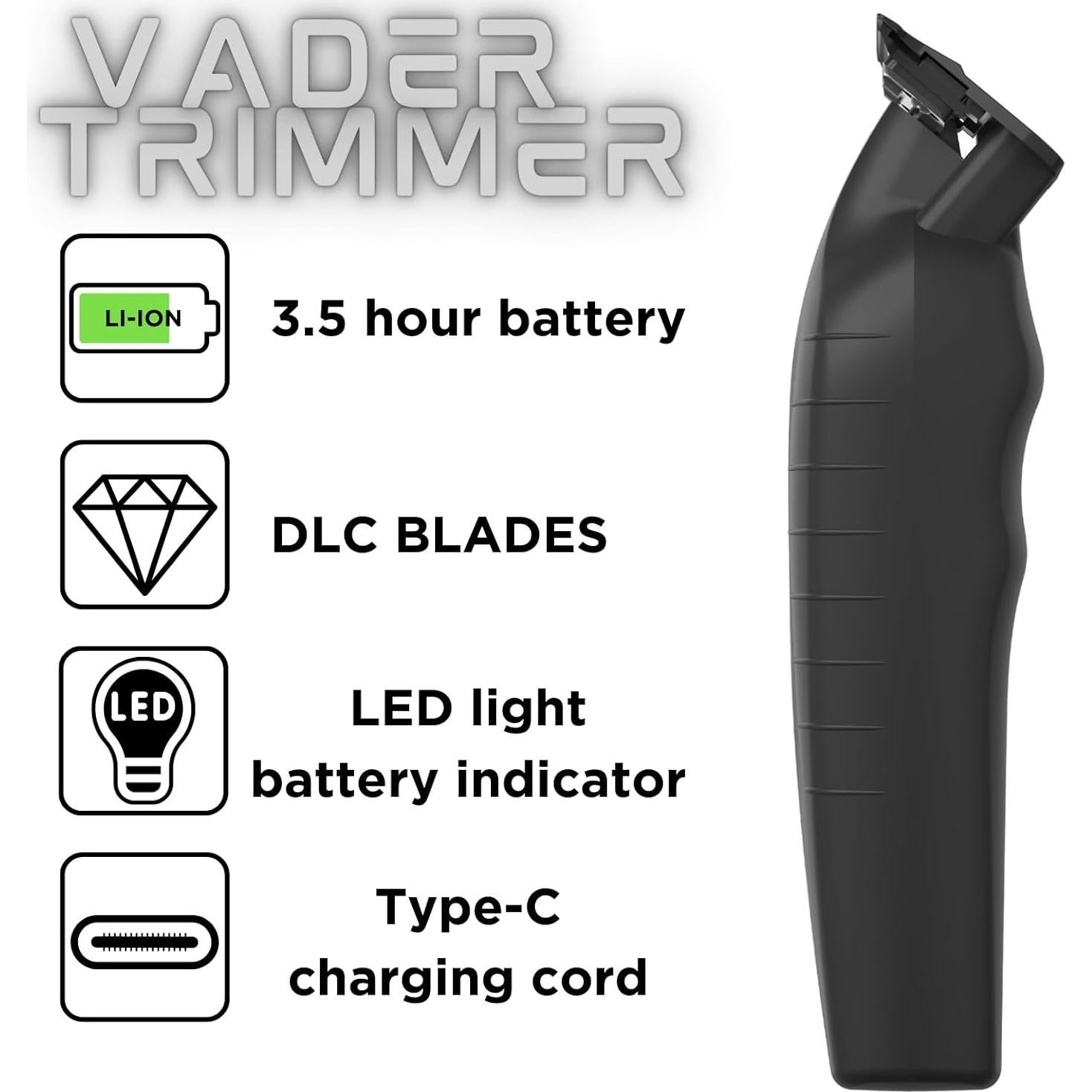 Cortadora Profesional Supreme Trimmer Vader 210 Min Sin Cable