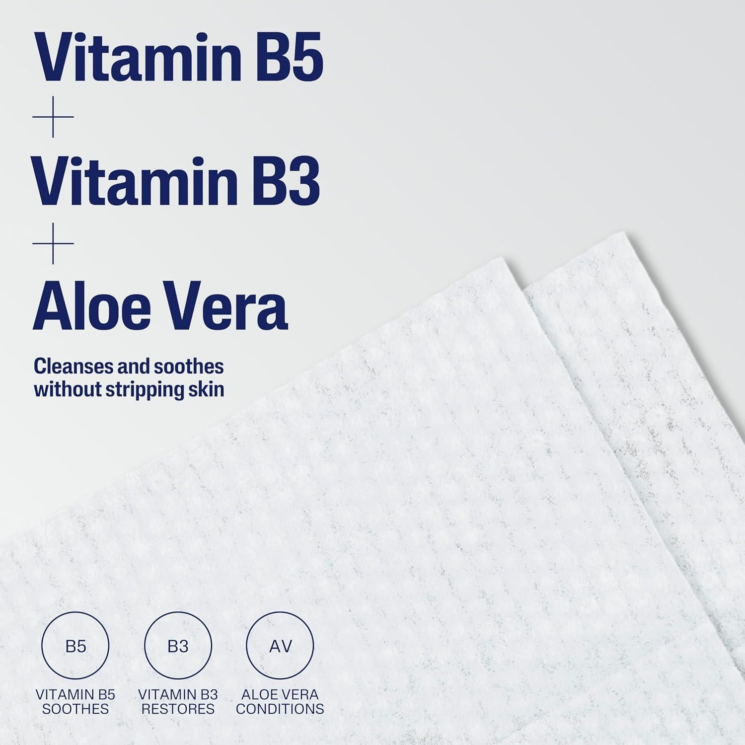 Toallitas Faciales Cetaphil, 100 Piezas, Hipoalergénicas