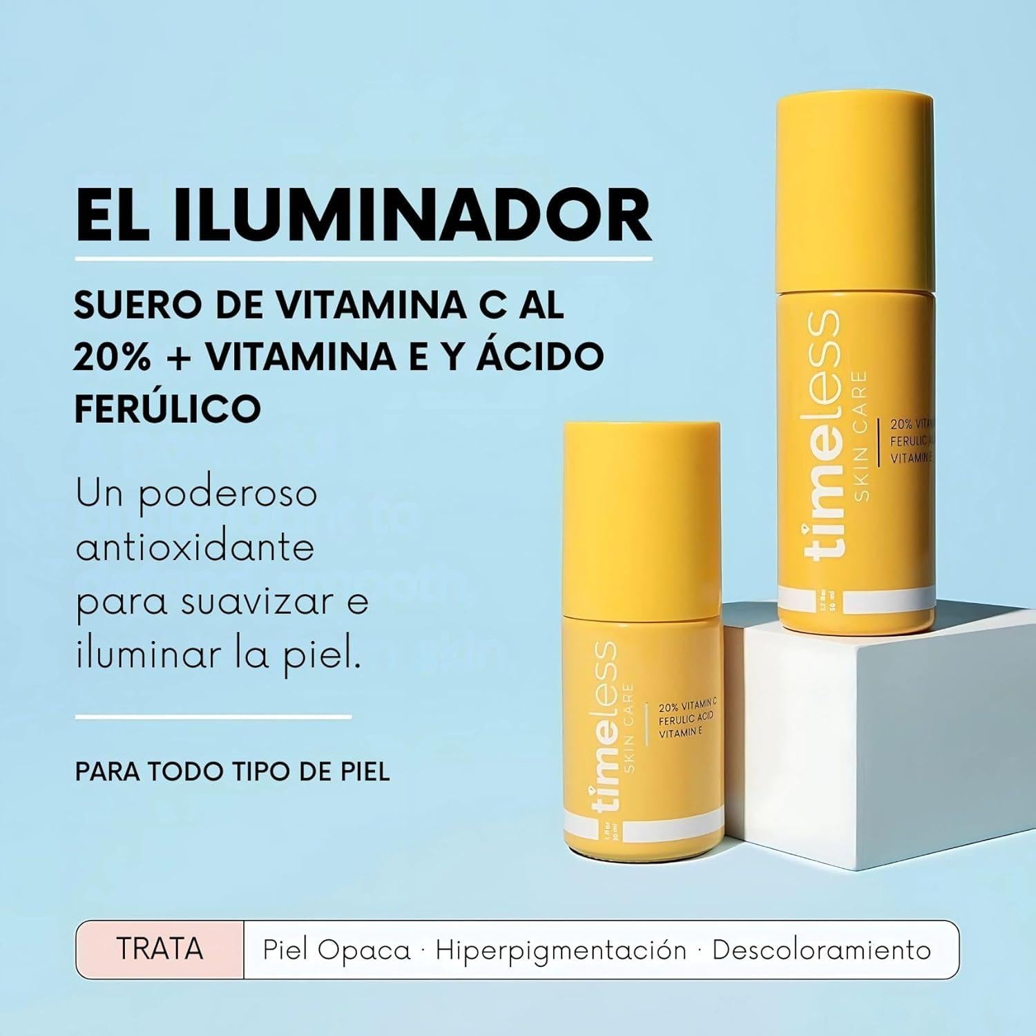 Suero de Vitamina C Timeless Skin Care 30ml Iluminador