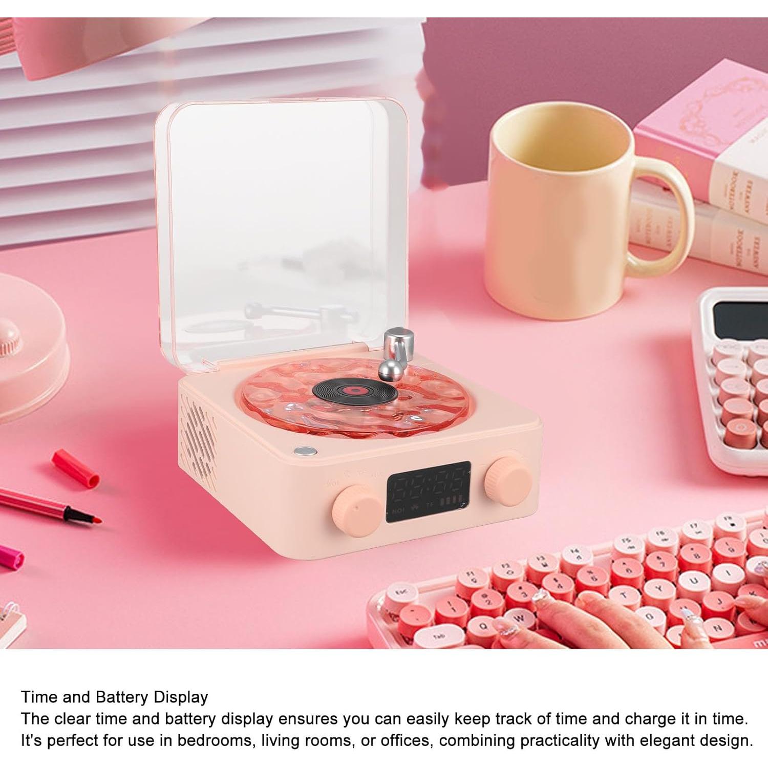 Altavoz Bluetooth 3 en 1 Asixxsix con Luz Nocturna Rosa