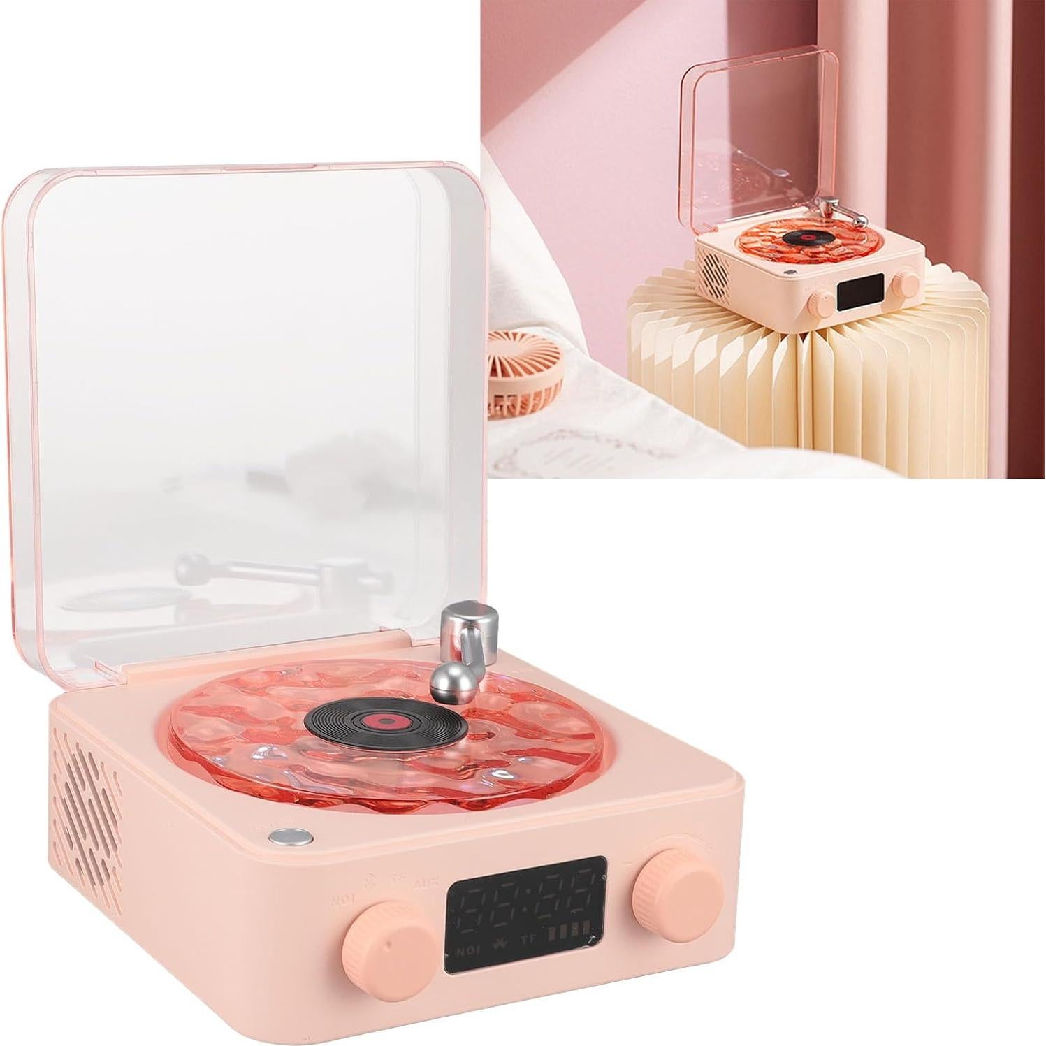 Altavoz Bluetooth 3 en 1 Asixxsix con Luz Nocturna Rosa