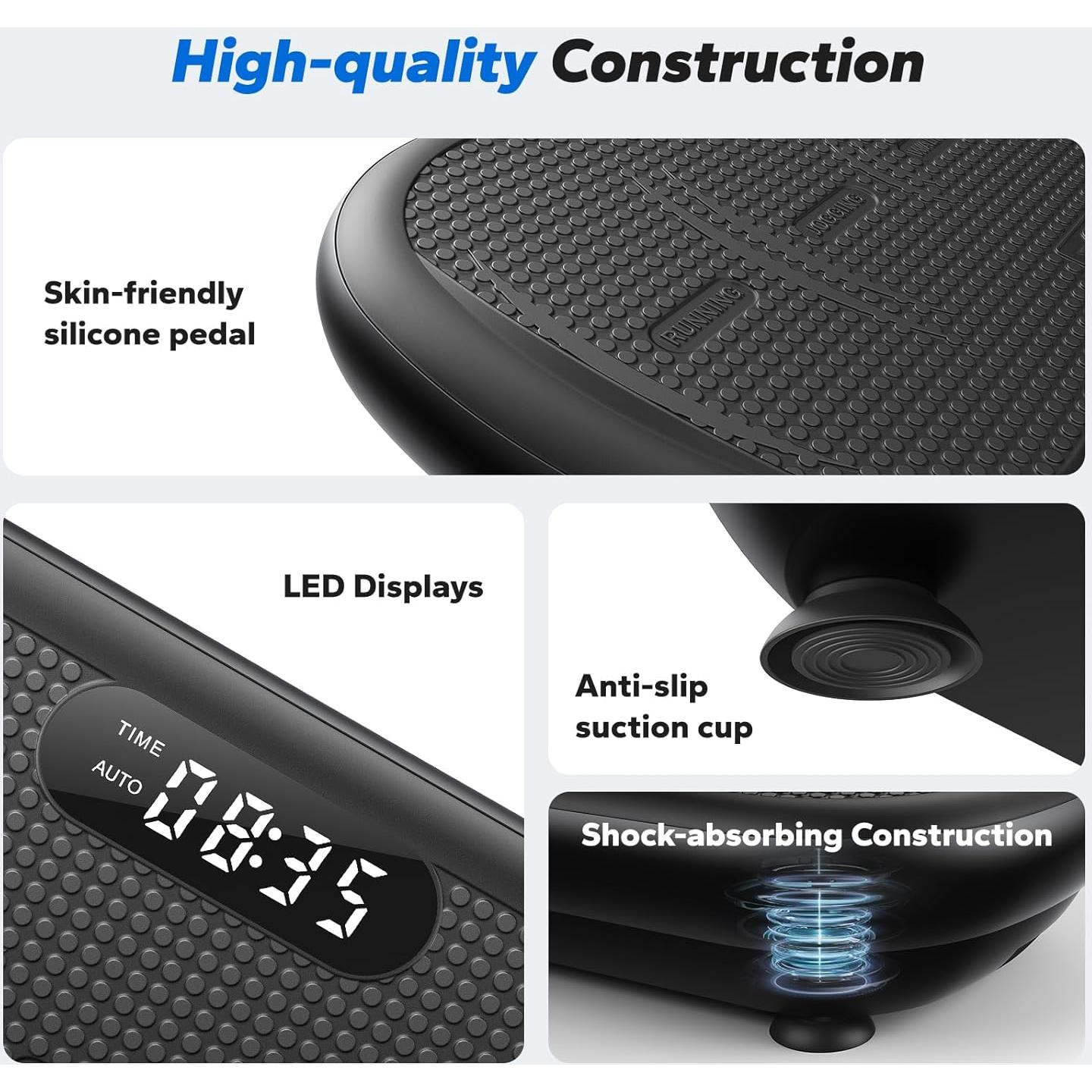 Placa de Vibración MERACH CV40, 440 Lbs, Bluetooth, Pedal Silicona