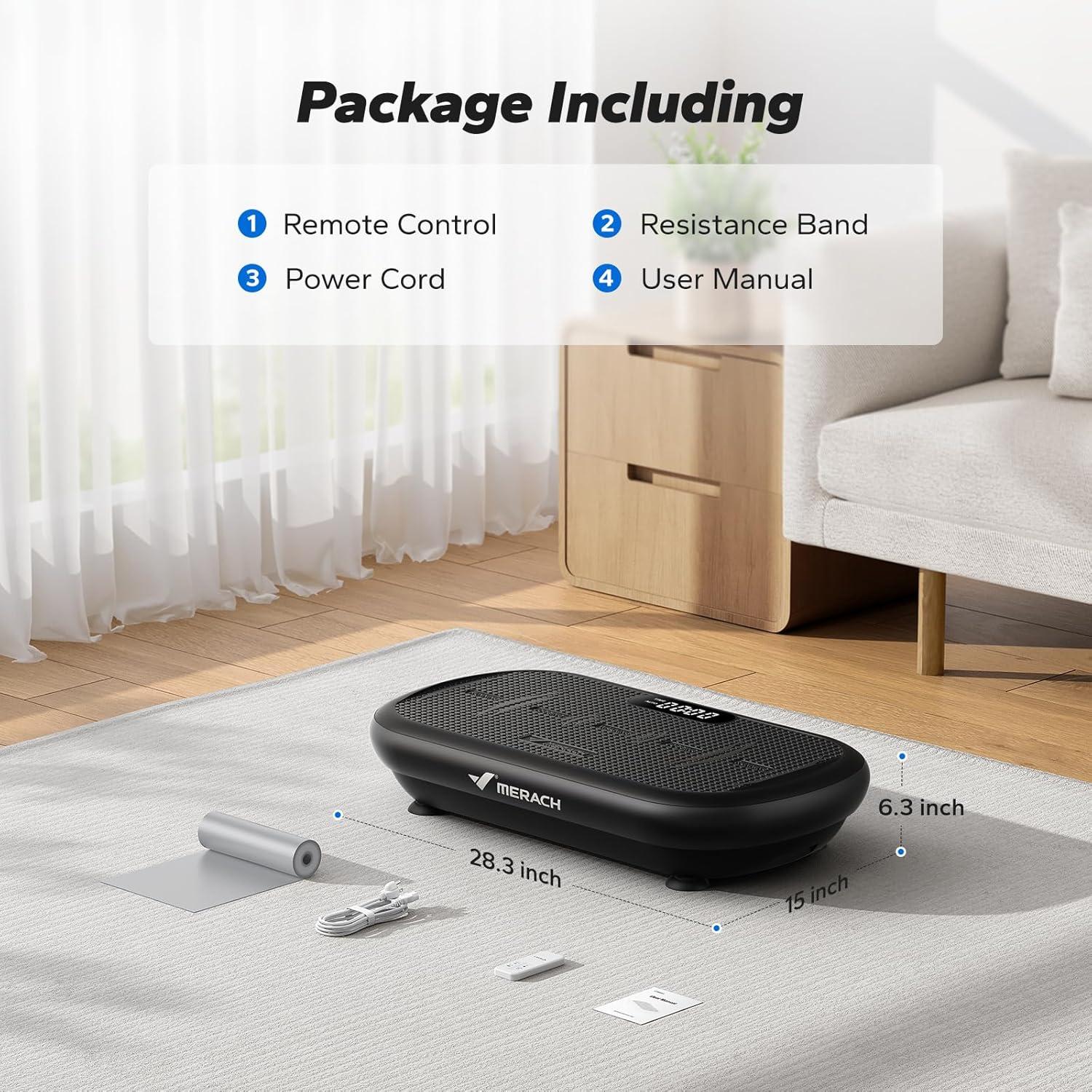 Placa de Vibración MERACH CV40, 440 Lbs, Bluetooth, Pedal Silicona