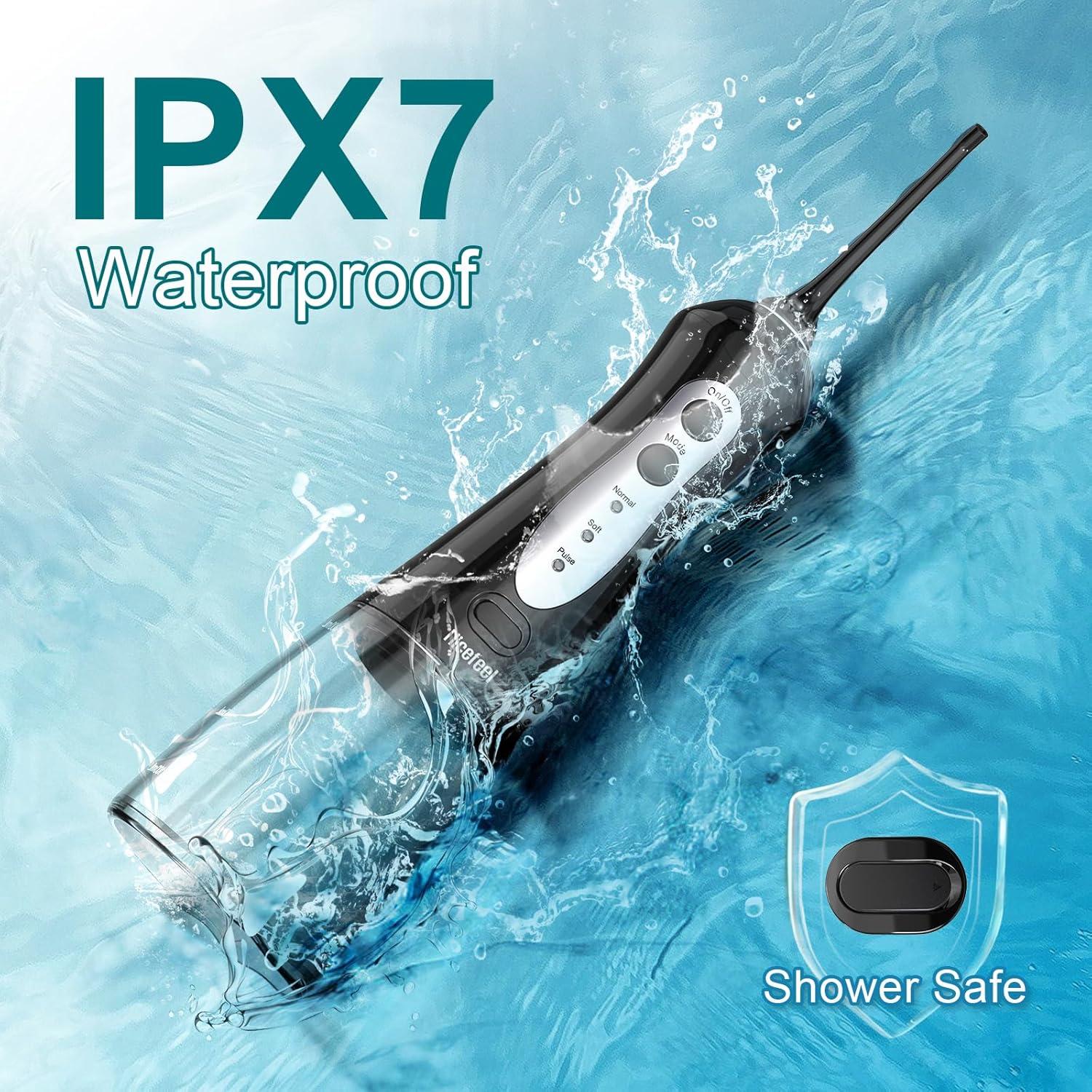 Irrigador Dental Portátil Nicefeel FC1599 - 300ml, Carga Rápida, IPX7