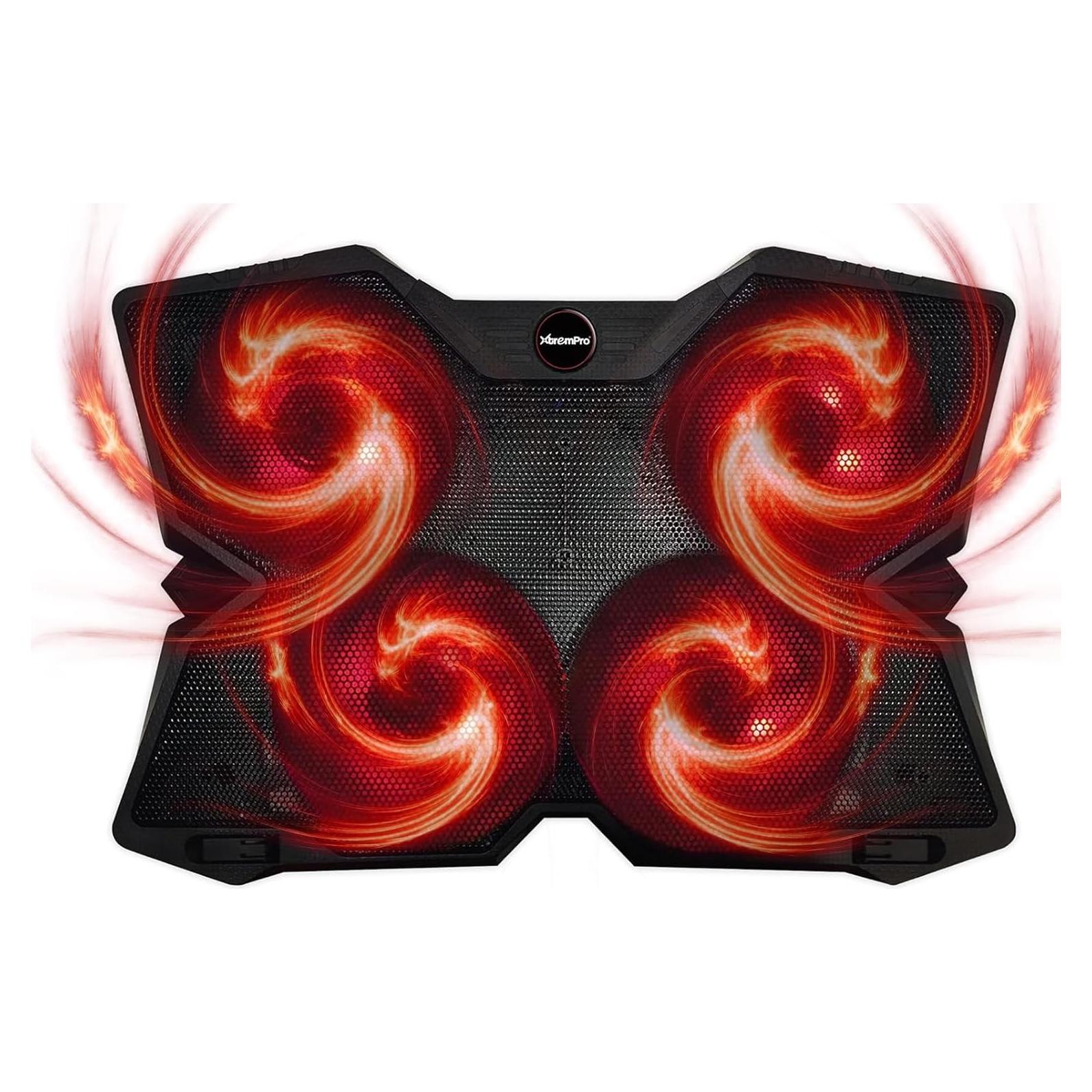 Enfriador de Laptop Xtrempro 11148, 4 Ventiladores LED, 17"