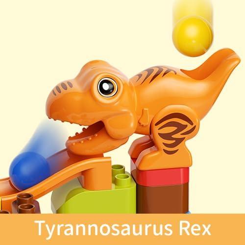 Set de Carrera de Canicas Burgkidz Dinosaurios y Jirafas 145 Piezas