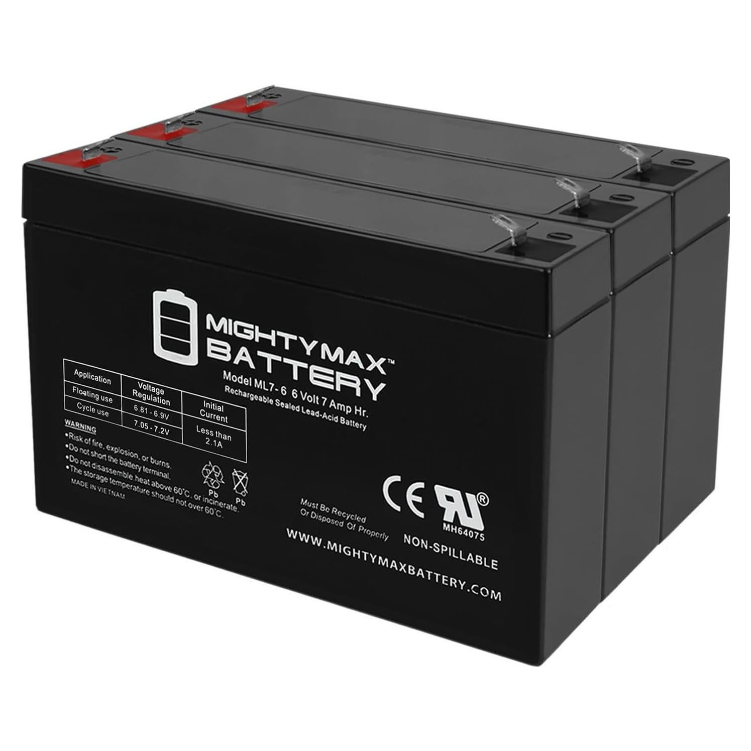 Batería Mighty Max 6V 7.2Ah SLA Recargable ML7-6