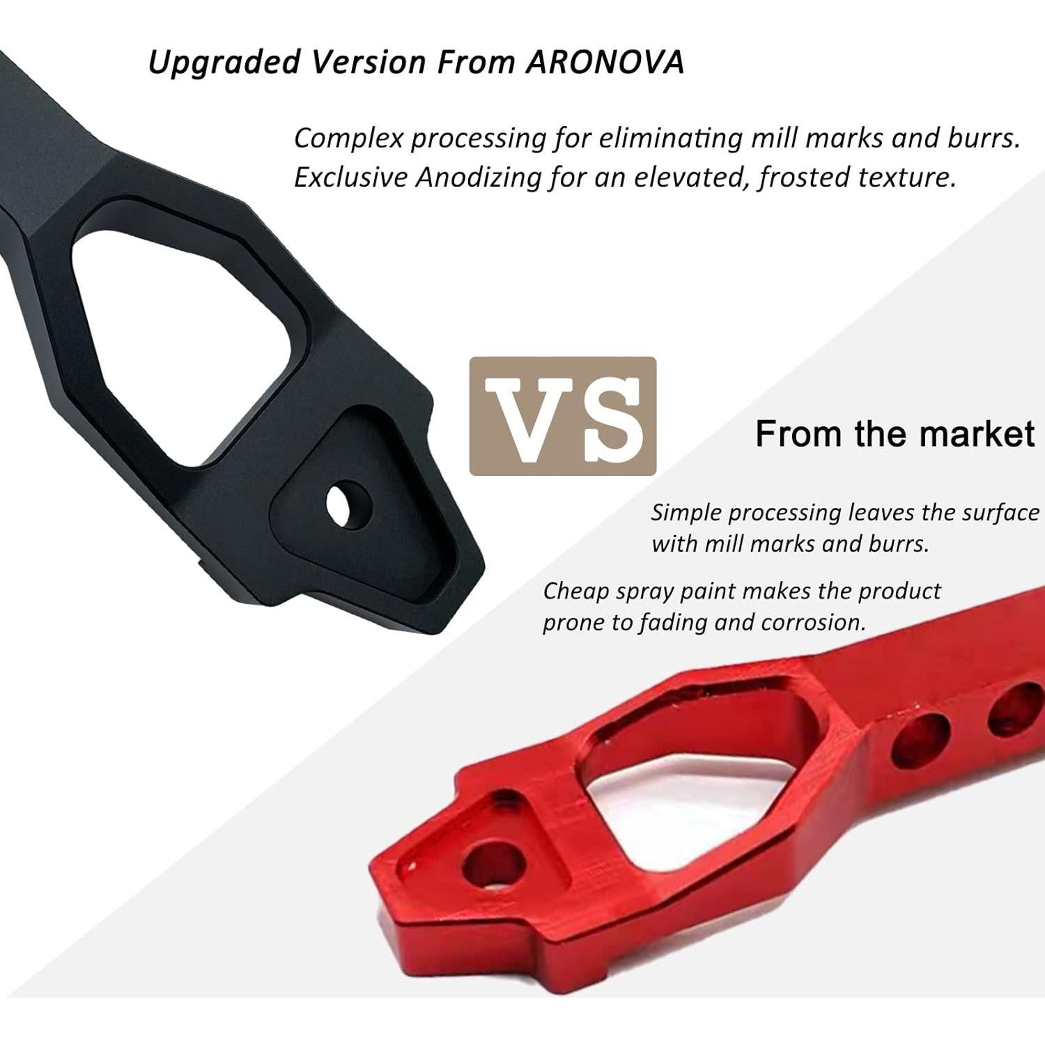 Soporte de Batería de Aluminio Billet Aronova 10" Negro