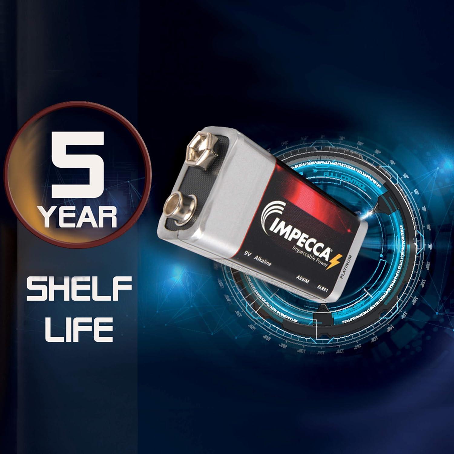 Baterías Alcalinas Impecca 9V Premium - Paquete de 24 Unidades