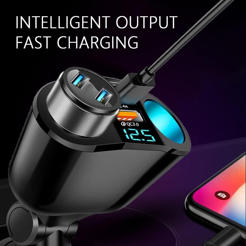 Cargador de Coche CXCCOI 5 Puertos Carga Rápida QC3.0/PD