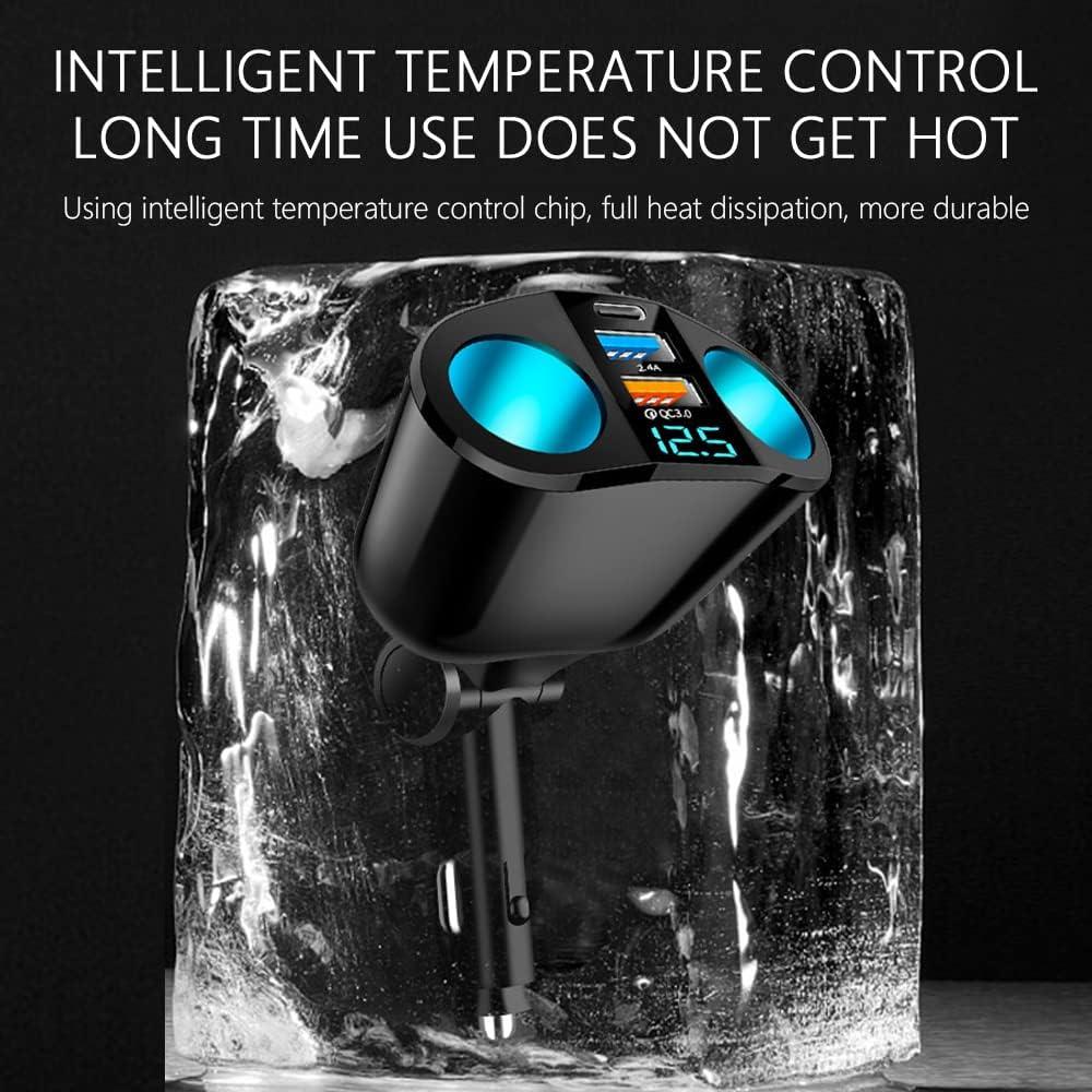 Cargador de Coche CXCCOI 5 Puertos Carga Rápida QC3.0/PD