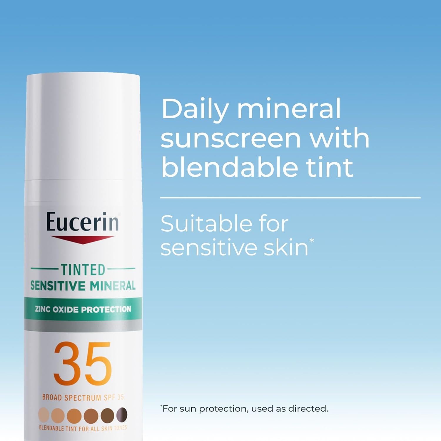 Protector Solar Mineral Tintado Eucerin SPF 35 50 ml Piel Sensible