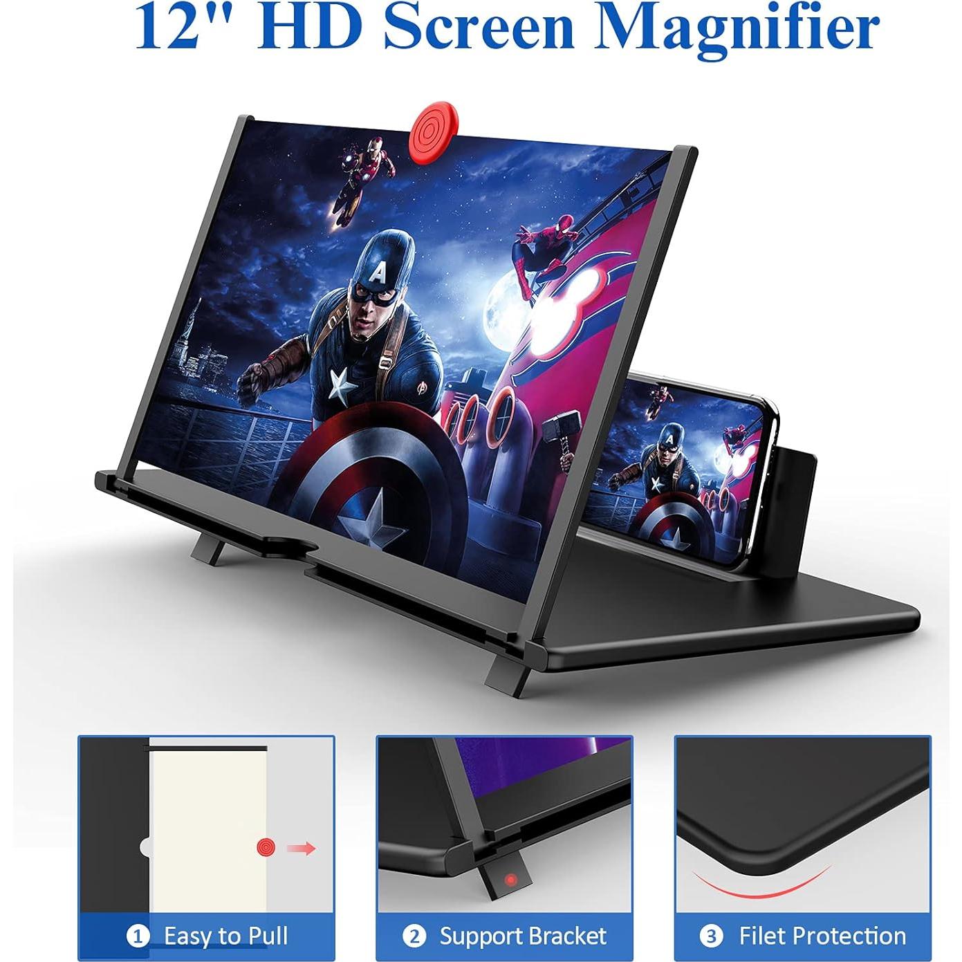 Aumentador de Pantalla 3D HD Fanlory 12" Plegable Negro