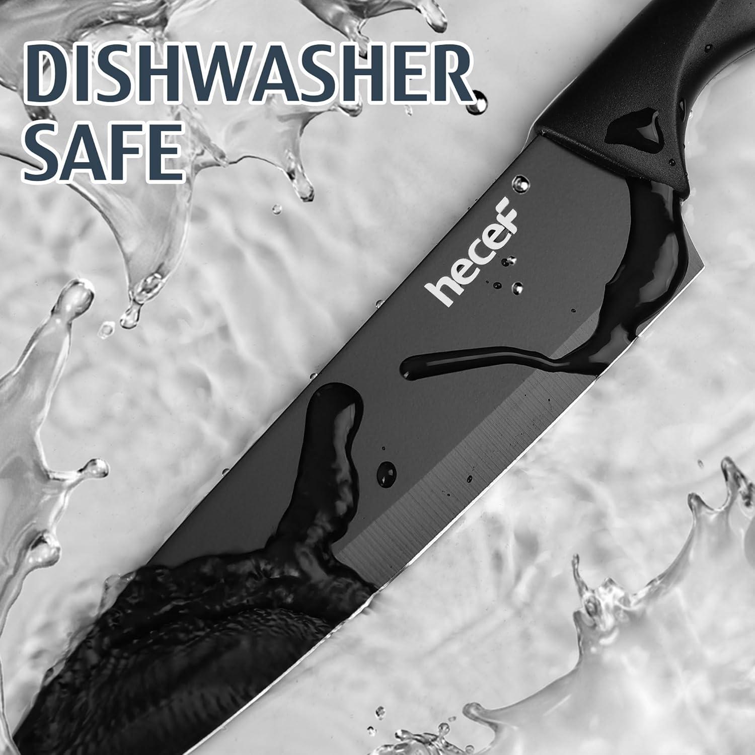 Juego de Cuchillos de Cocina hecef 15 Piezas con Afilador