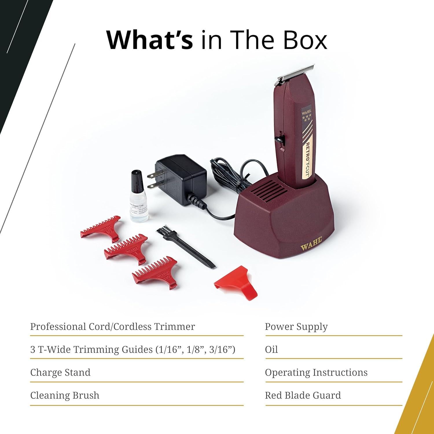 Recortadora Inalámbrica Wahl 5 Star Retro T-Cut 60 Min