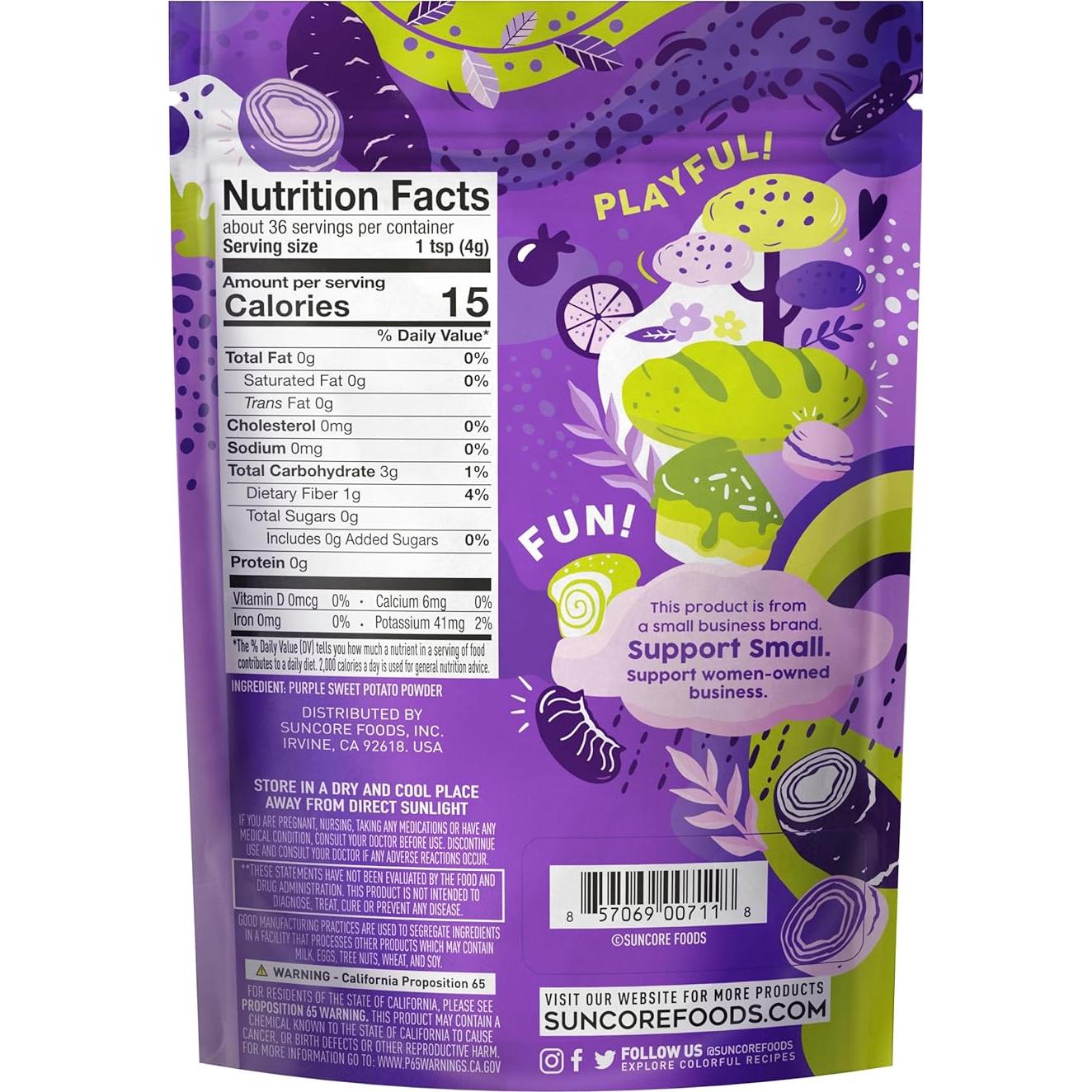 Polvo de Batata Morada Suncore Foods 142g Sin Gluten