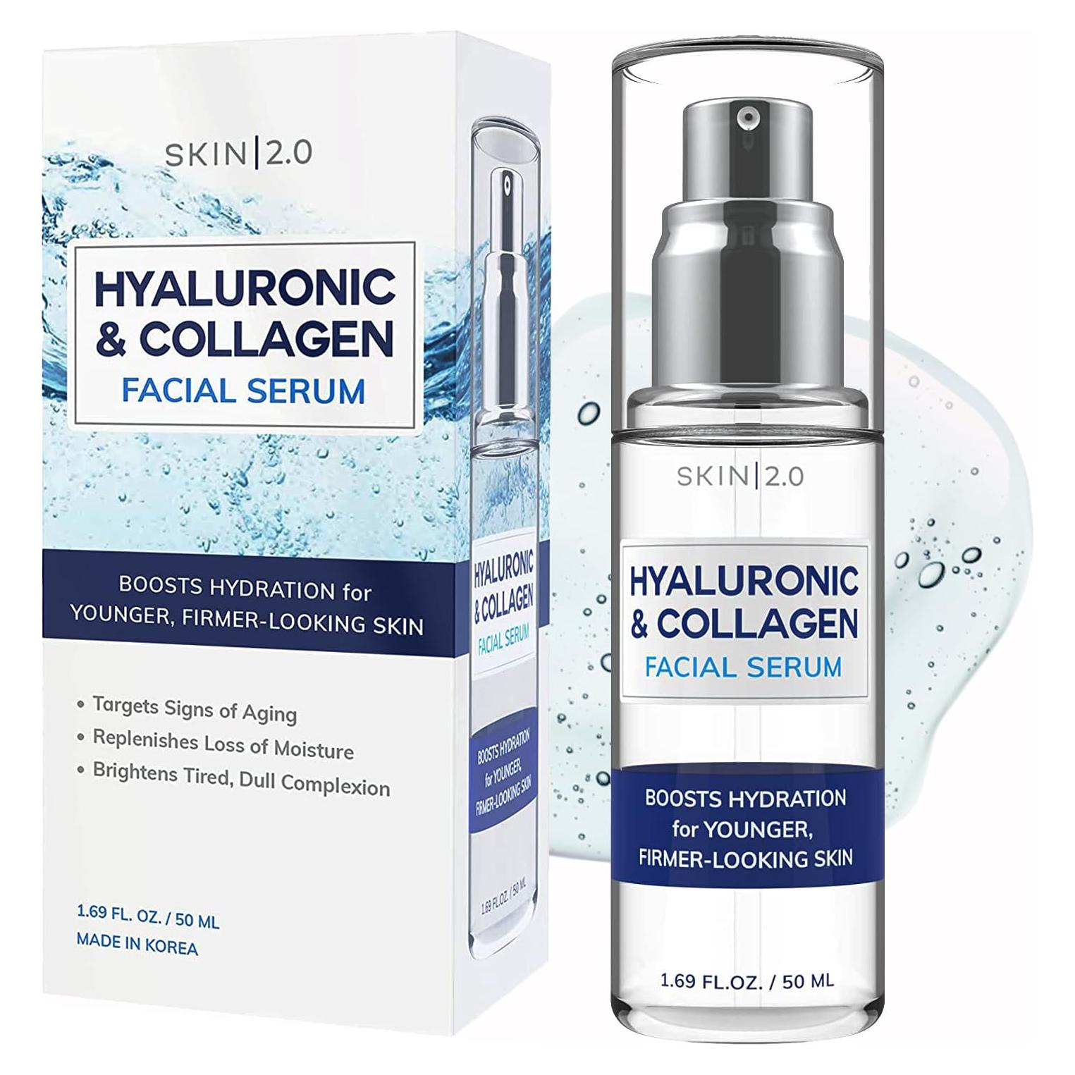 Suero Facial Skin 2.0 Ácido Hialurónico y Colágeno 100g