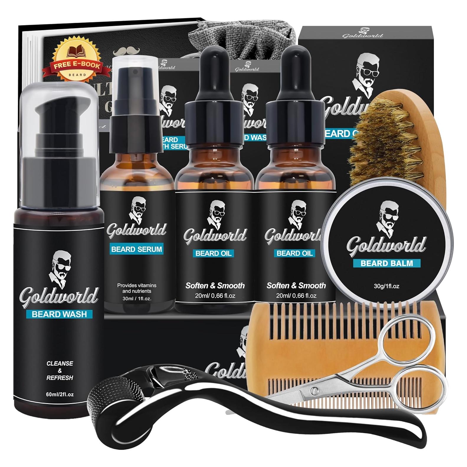 Kit de Cuidado de Barba GoldWorld con Jabón y Aceite