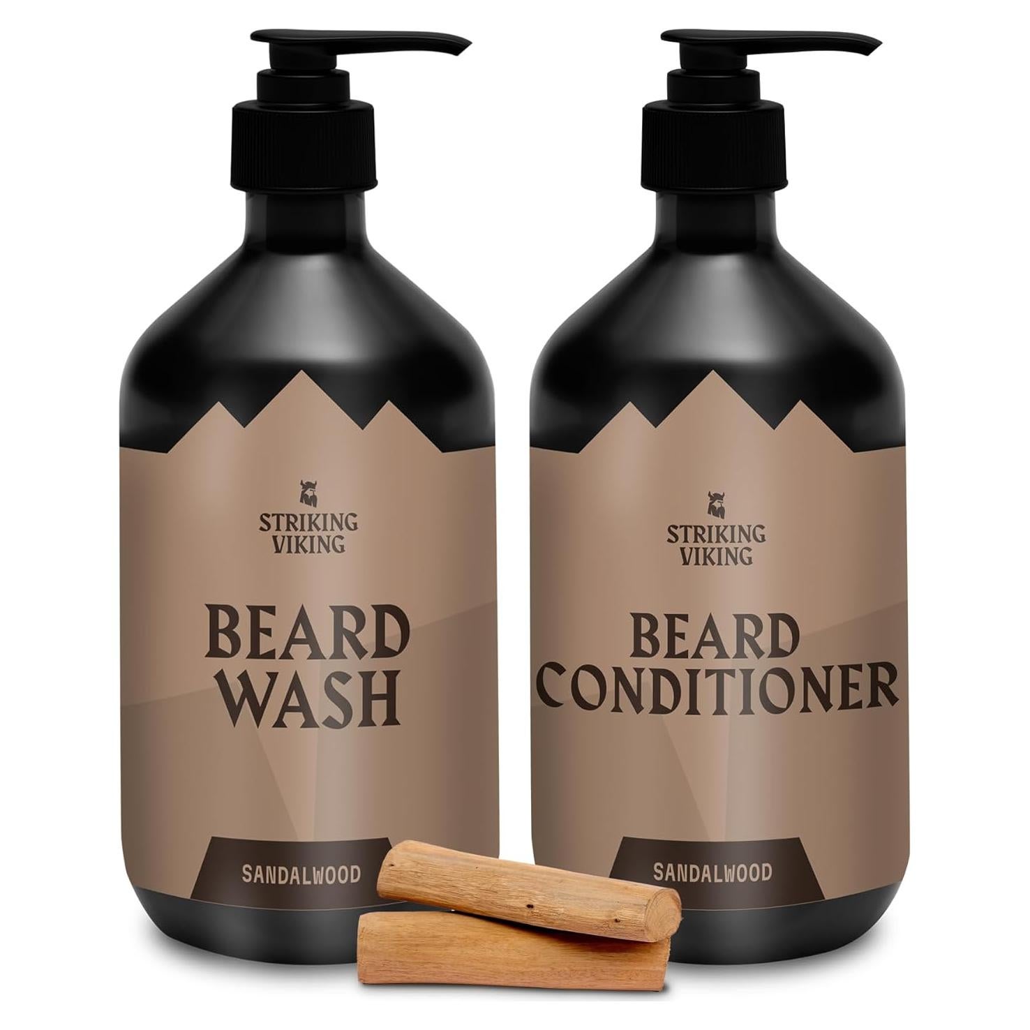 Juego de Cuidado de Barba Striking Viking - Sándalo 300 ml