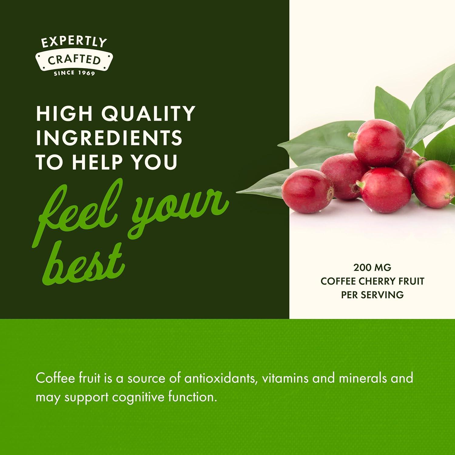 Suplemento Herbal Swanson Café Cereza 60 Cápsulas 200mg