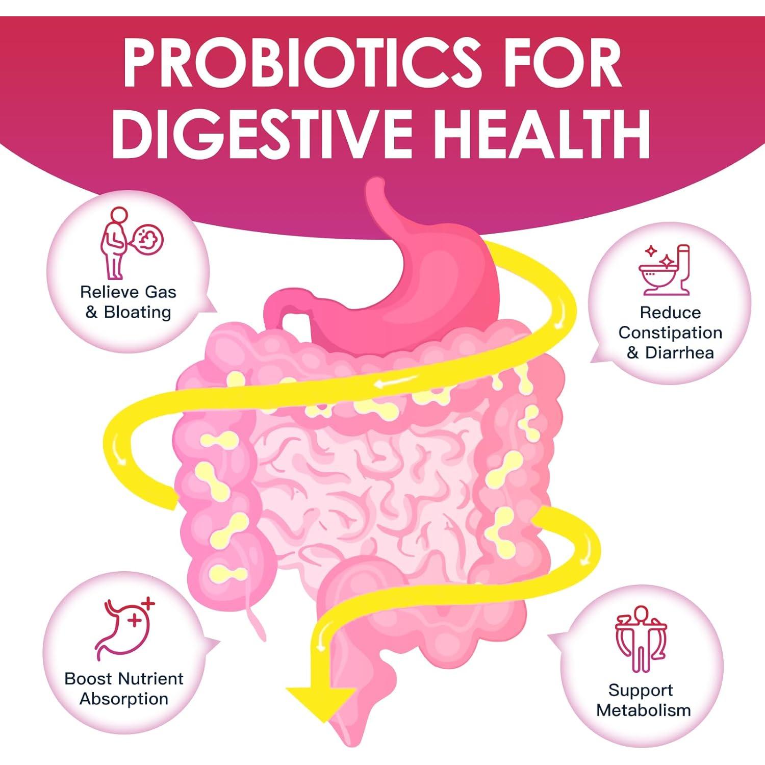 Probioticos Digestivos para Mujeres DRFOSTER 90 Cápsulas 120 Mil Millones CFU