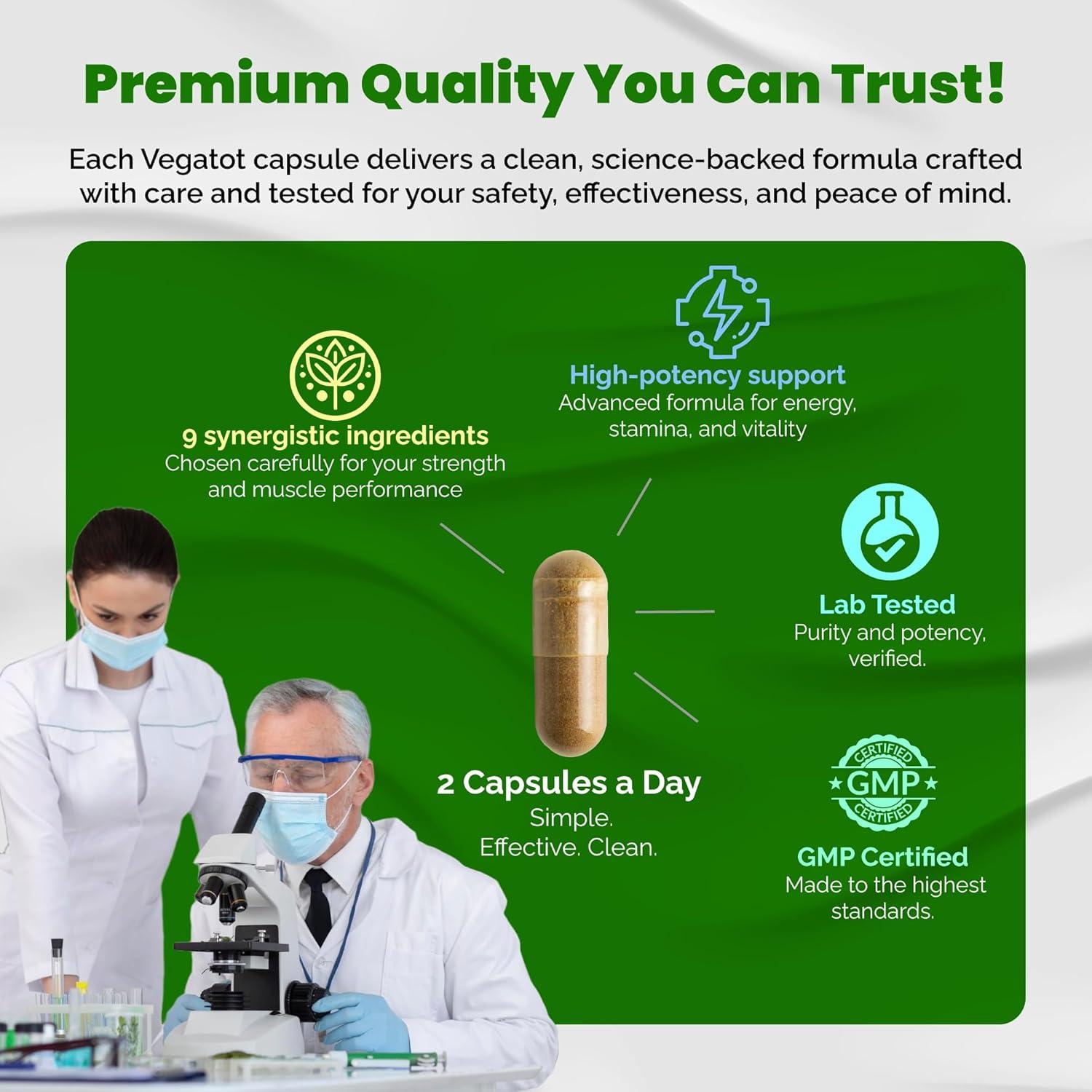 Suplemento Vegatot 9 en 1 - Creatina, L-Citrulina, L-Arginina