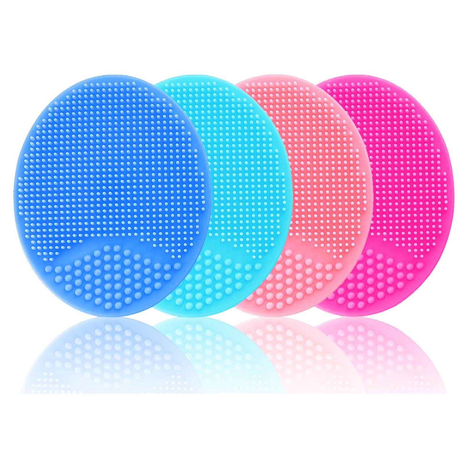 Cepillo Facial de Silicona - 4 Exfoliadores Multicolor