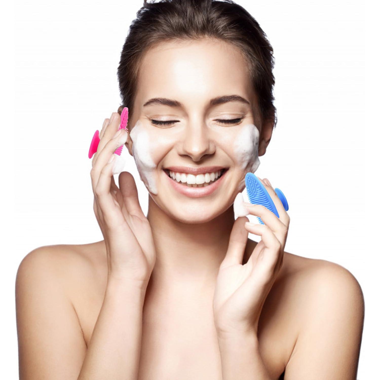 Cepillo Facial de Silicona - 4 Exfoliadores Multicolor