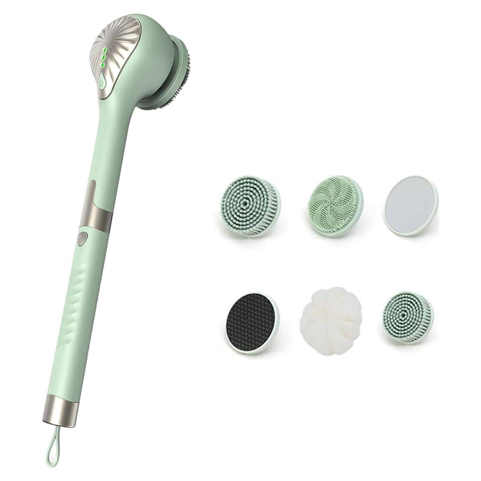 Cepillo Corporal Eléctrico Wrewing 6 en 1 Impermeable Verde