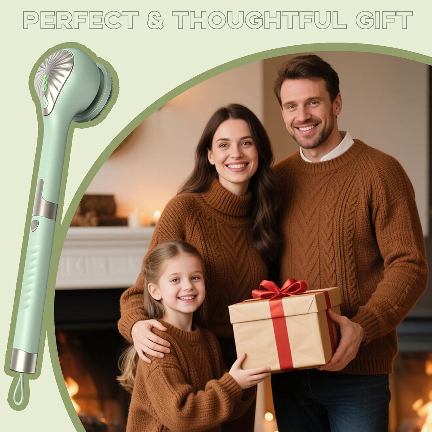 Cepillo Corporal Eléctrico Wrewing 6 en 1 Impermeable Verde