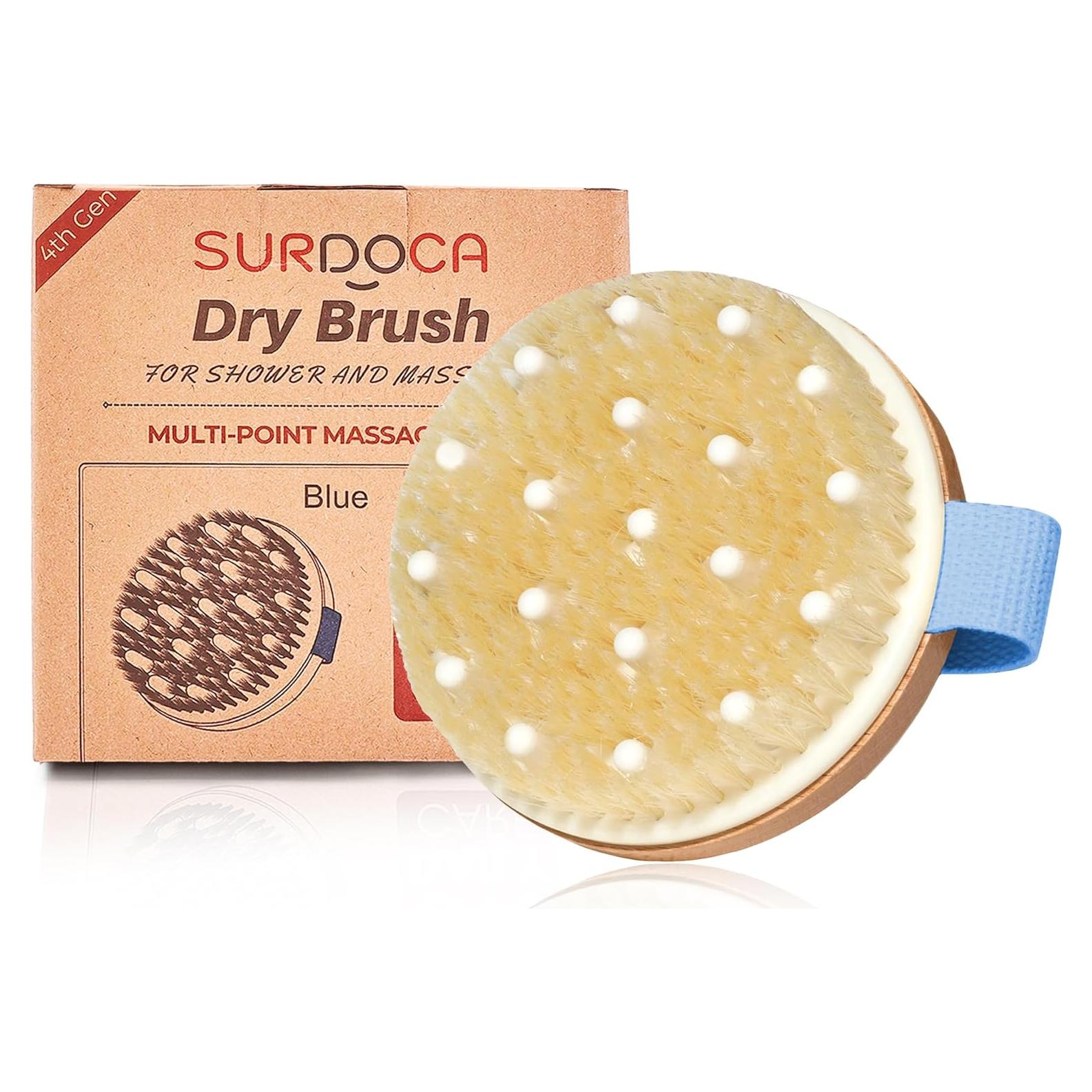 Cepillo Corporal Exfoliante SURDOCA de Bambú Azul 11cm