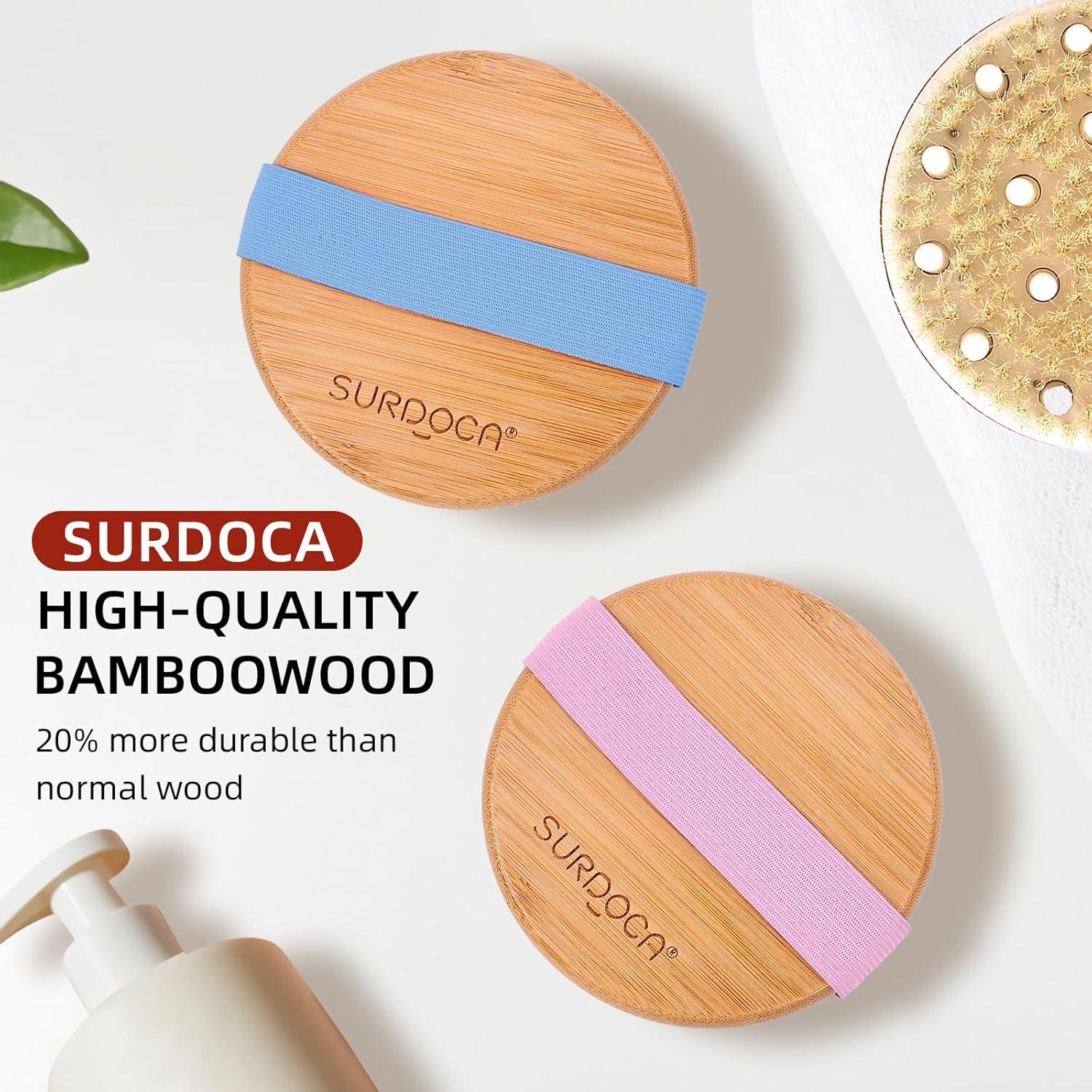 Cepillo Corporal Exfoliante SURDOCA de Bambú Azul 11cm