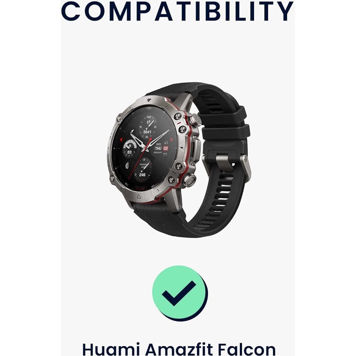 Cargador USB-C kwmobile para Huami Amazfit Falcon - 1m Negro