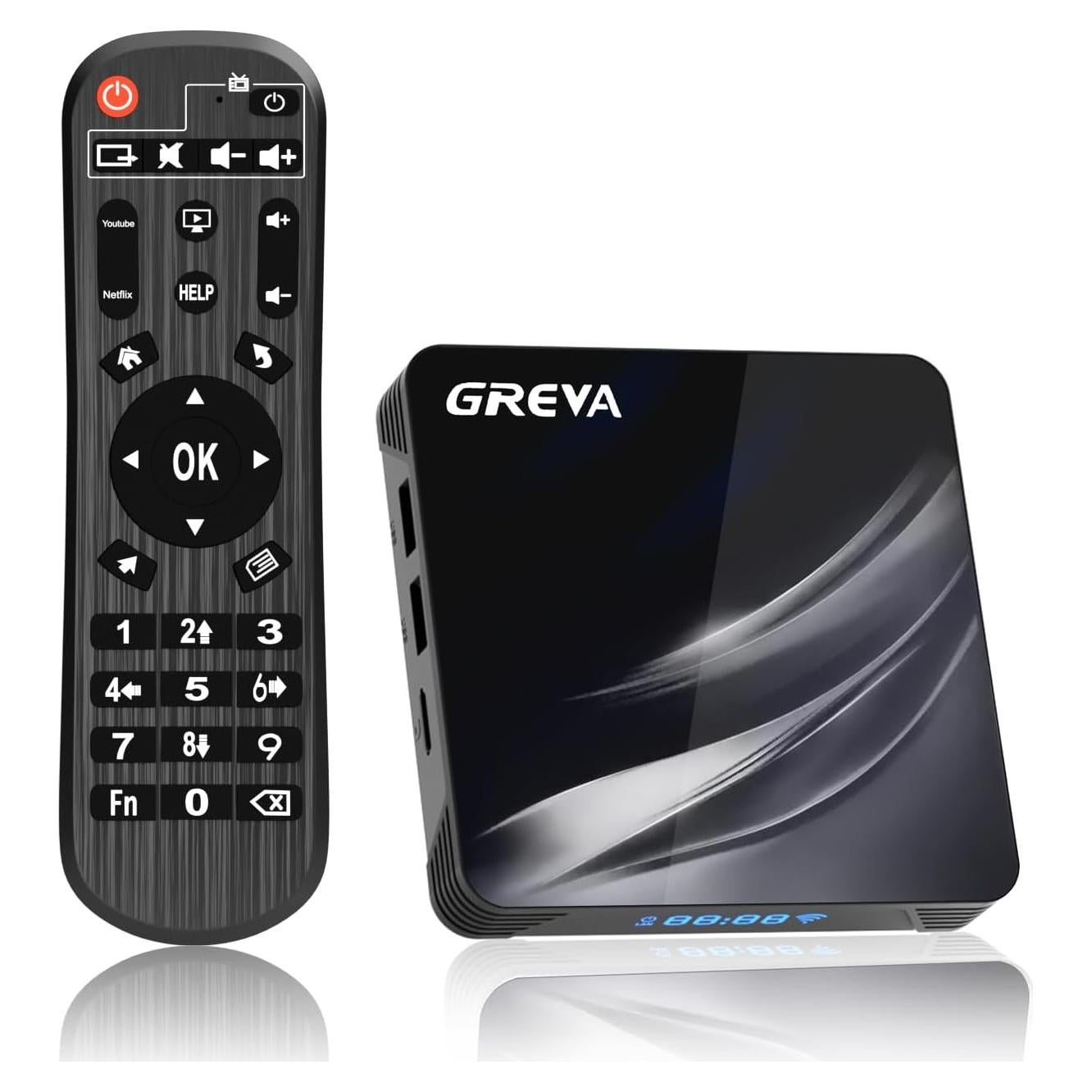GREVA Android TV Box 11.0 4K 2GB RAM 16GB ROM WiFi Dual