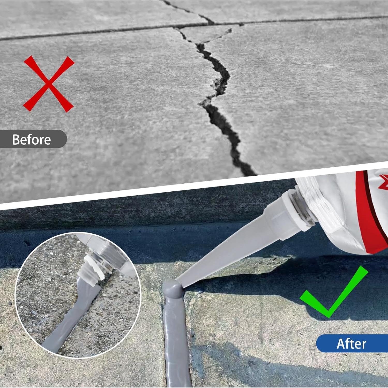 Sellador de Grietas de Concreto MuzeFansi - 2 Piezas, Impermeable