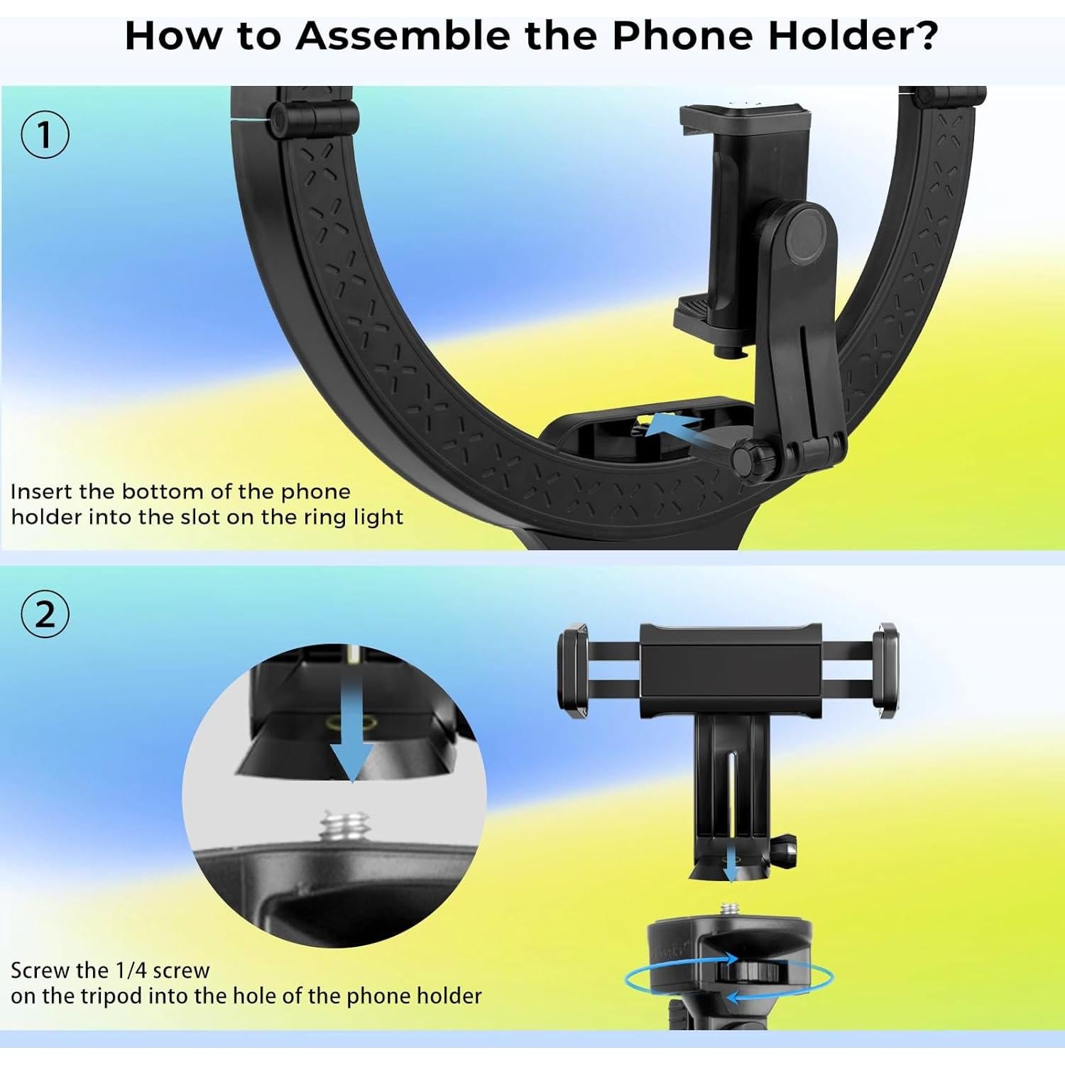 Luz de Anillo Aureday 14'' LED con Trípode 62'' Ajustable