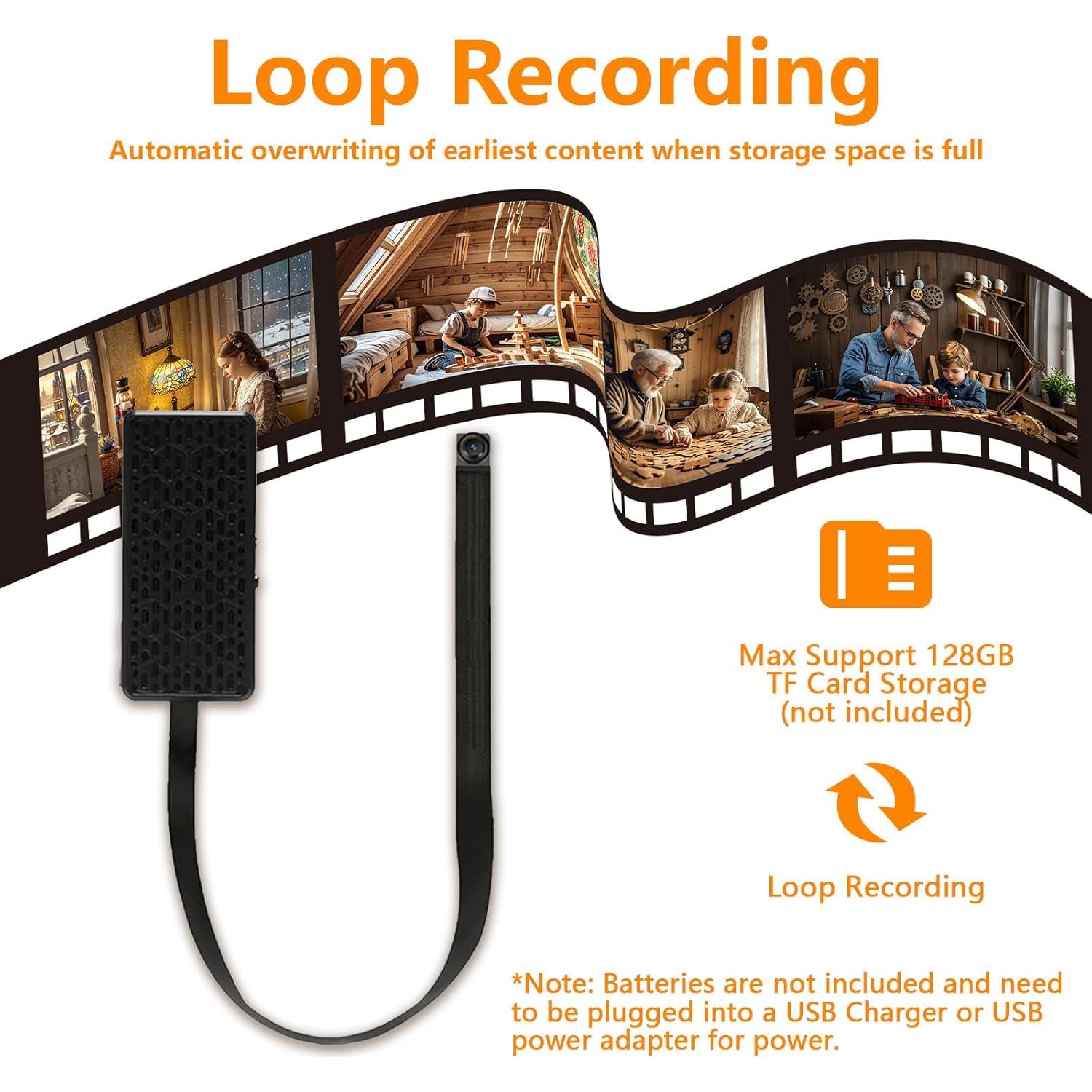 Cámara Mini Oculta InCliick 1080P con Detección de Movimiento