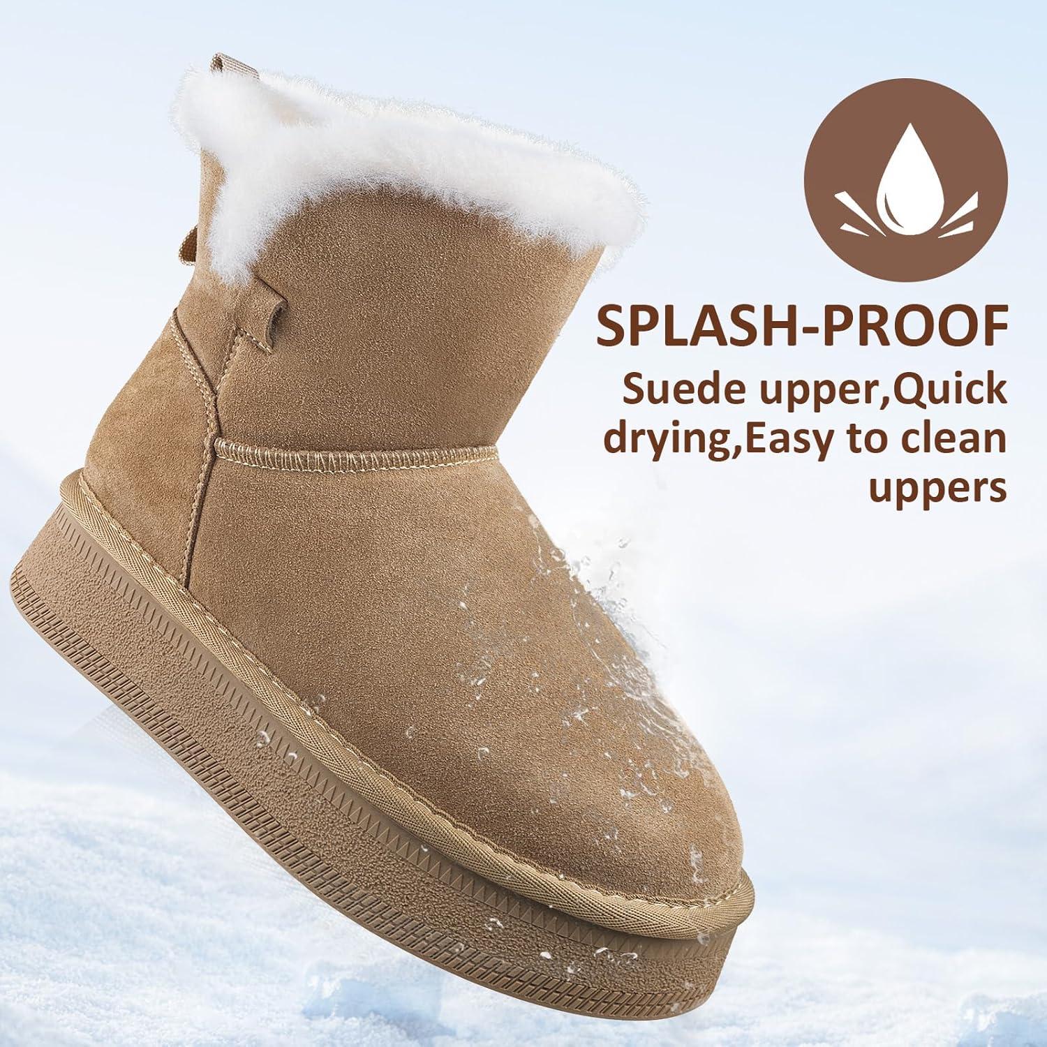 Botas de Nieve MISSMILLER para Mujeres Caqui 30.99x27.99cm