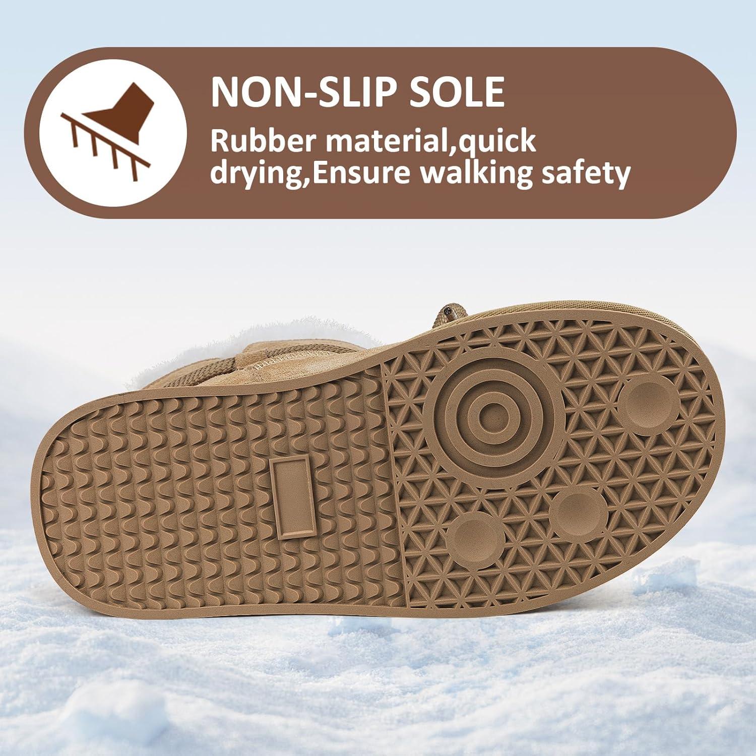 Botas de Nieve MISSMILLER para Mujeres Caqui 30.99x27.99cm