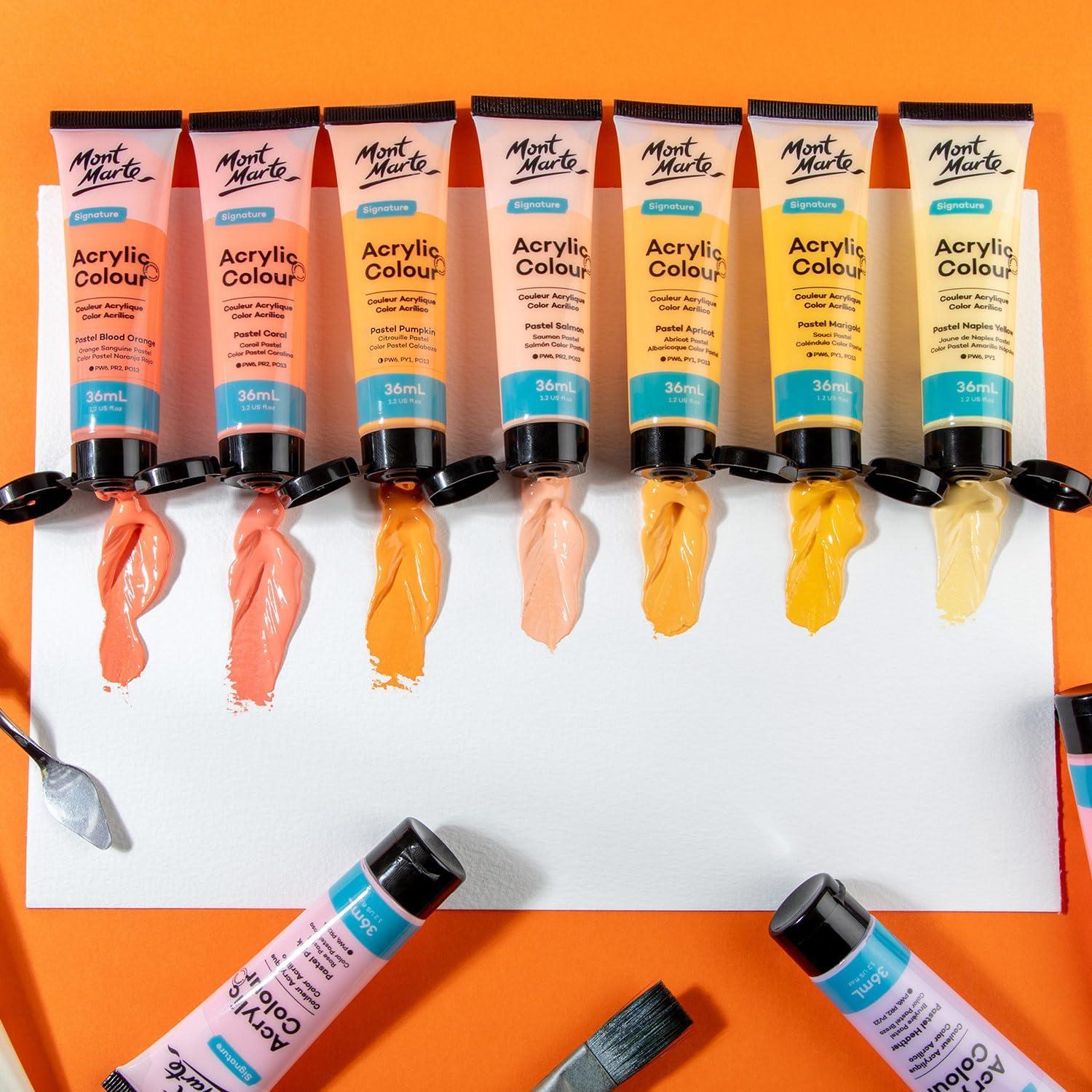 Juego de Pintura Acrílica Pastel Mont Marte 24 Colores 36ml