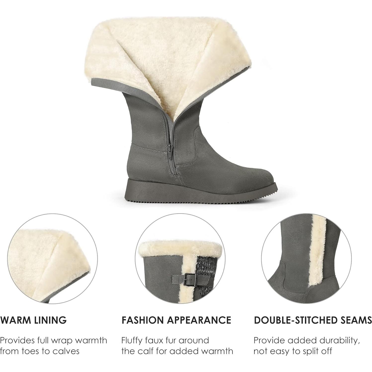 Botas de Nieve para Mujer DREAM PAIRS Altas Antideslizantes