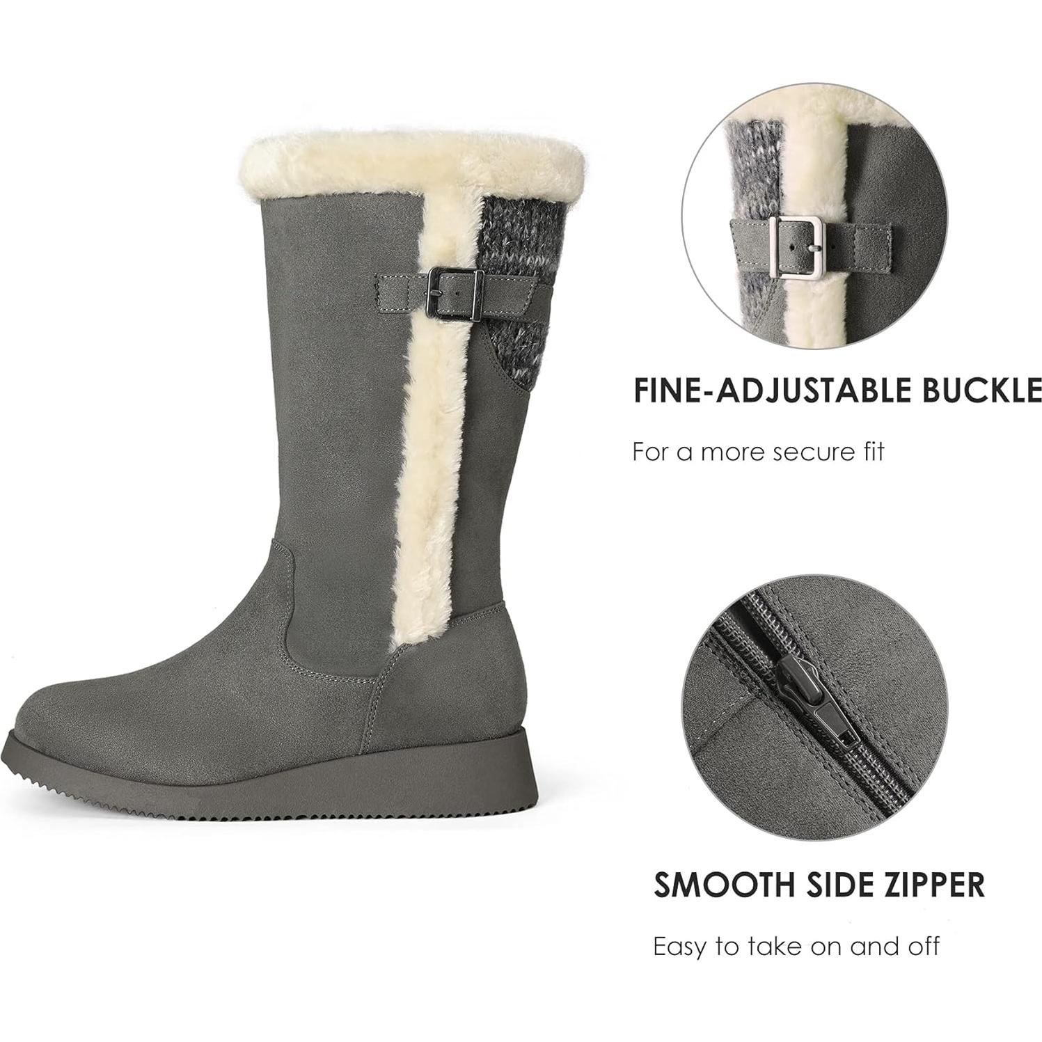 Botas de Nieve para Mujer DREAM PAIRS Altas Antideslizantes