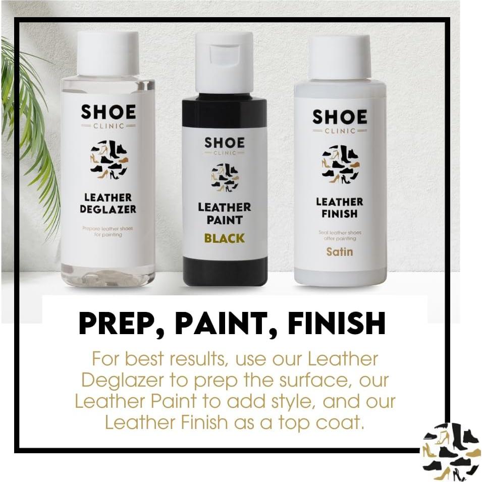 Pintura de Cuero Shoe Clinic 50ml Negra - Resistente y Rápida