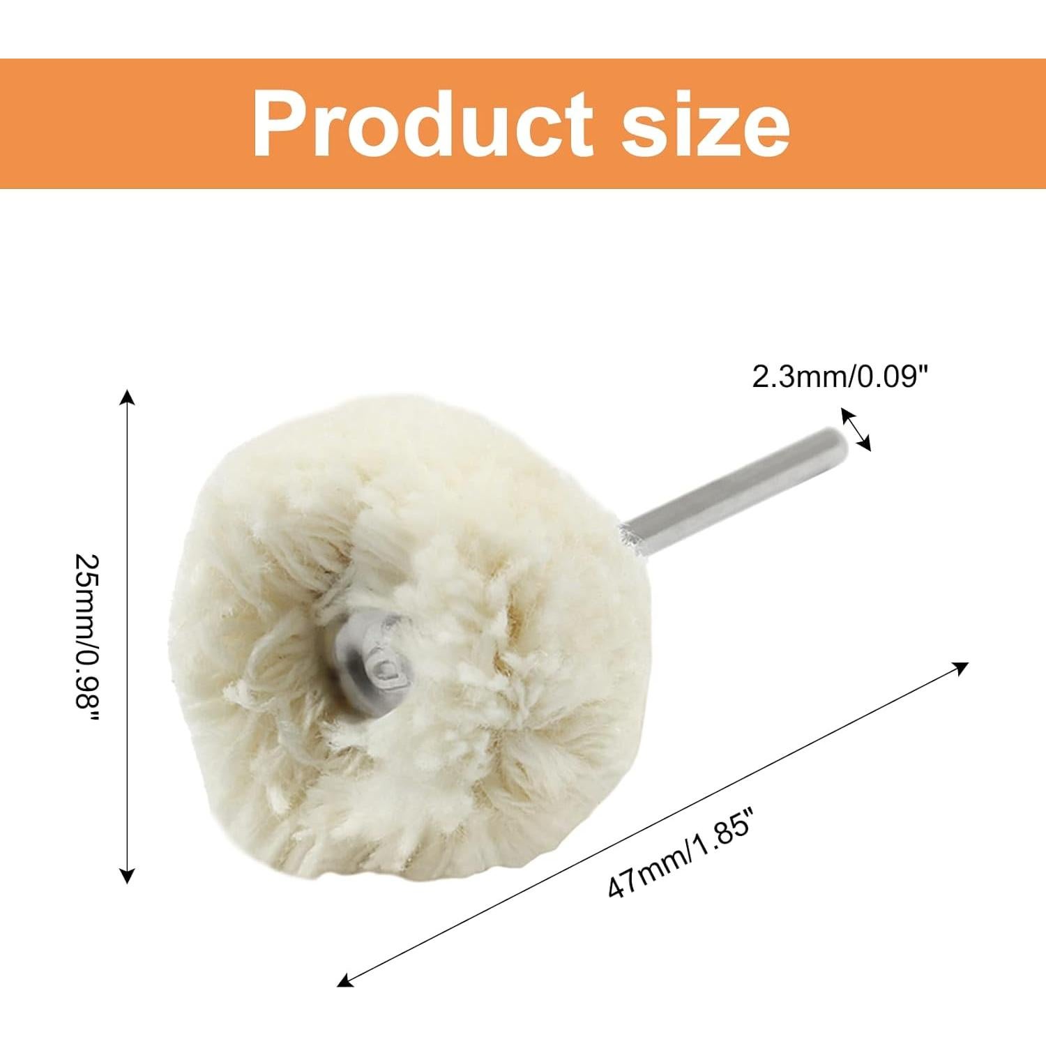 20 Ruedas de Pulido Algodón LDEXIN 25mm Eje 2.35mm